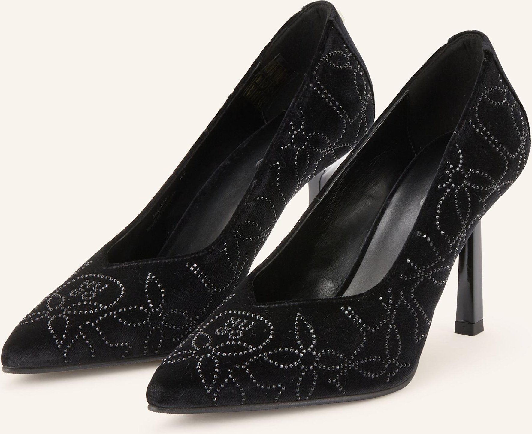 Hugo Pumps Katniss Aus Samt Mit Schmucksteinen schwarz