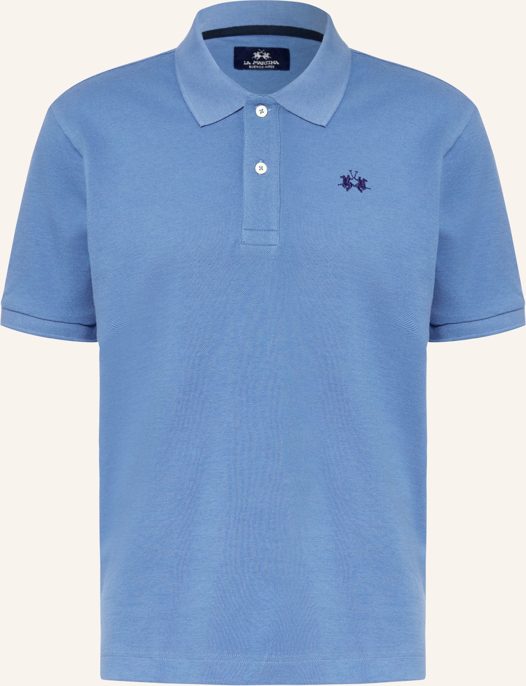 La Martina Piqué-Poloshirt Regular Fit blau