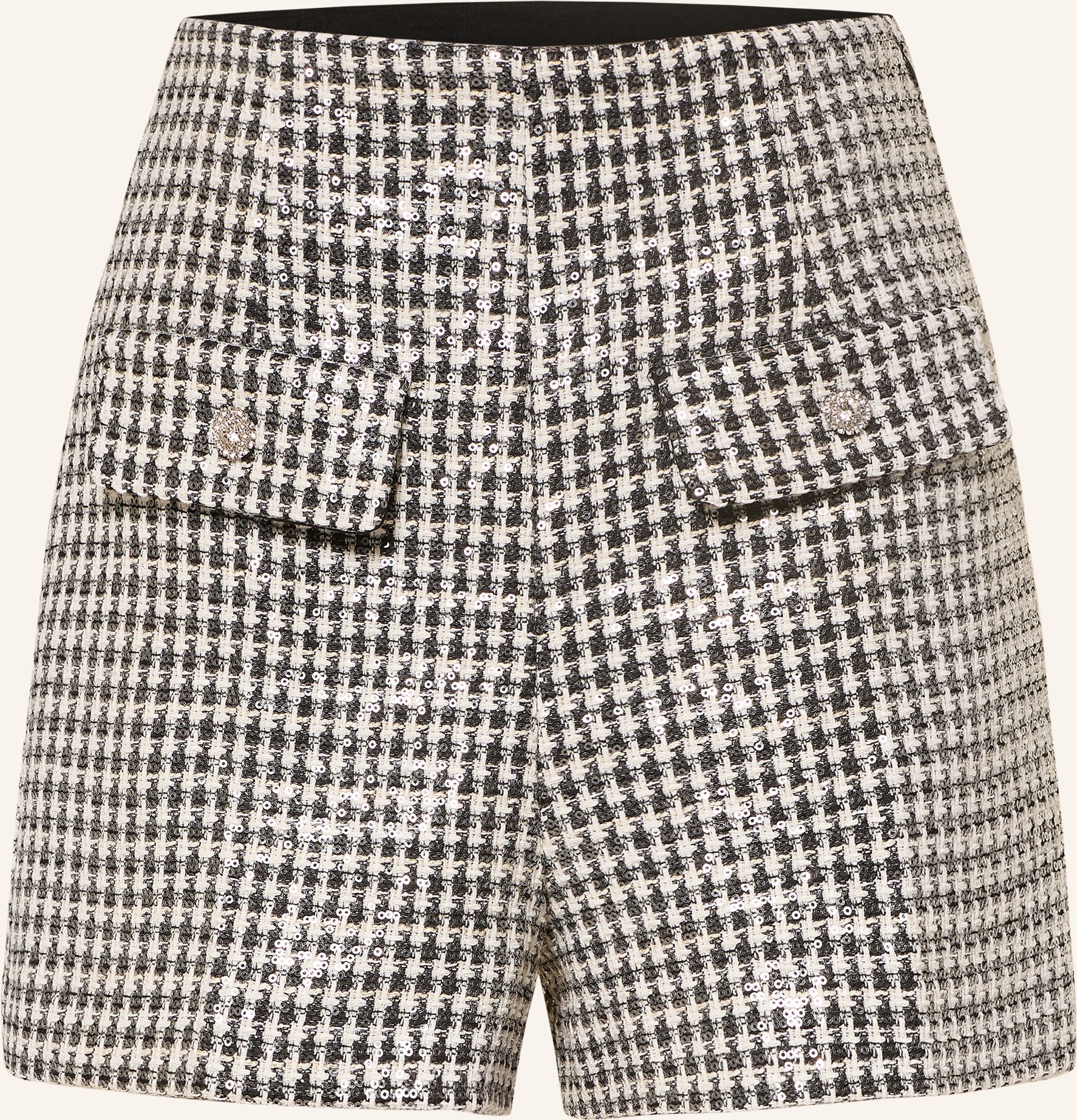 Sandro Shorts Mit Pailletten Und Schmucksteinen schwarz