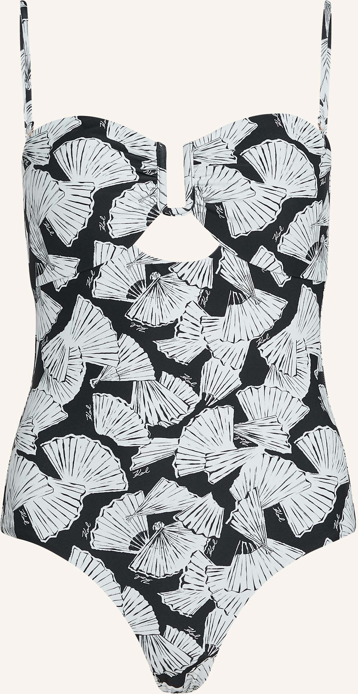 Karl Lagerfeld Badeanzug schwarz