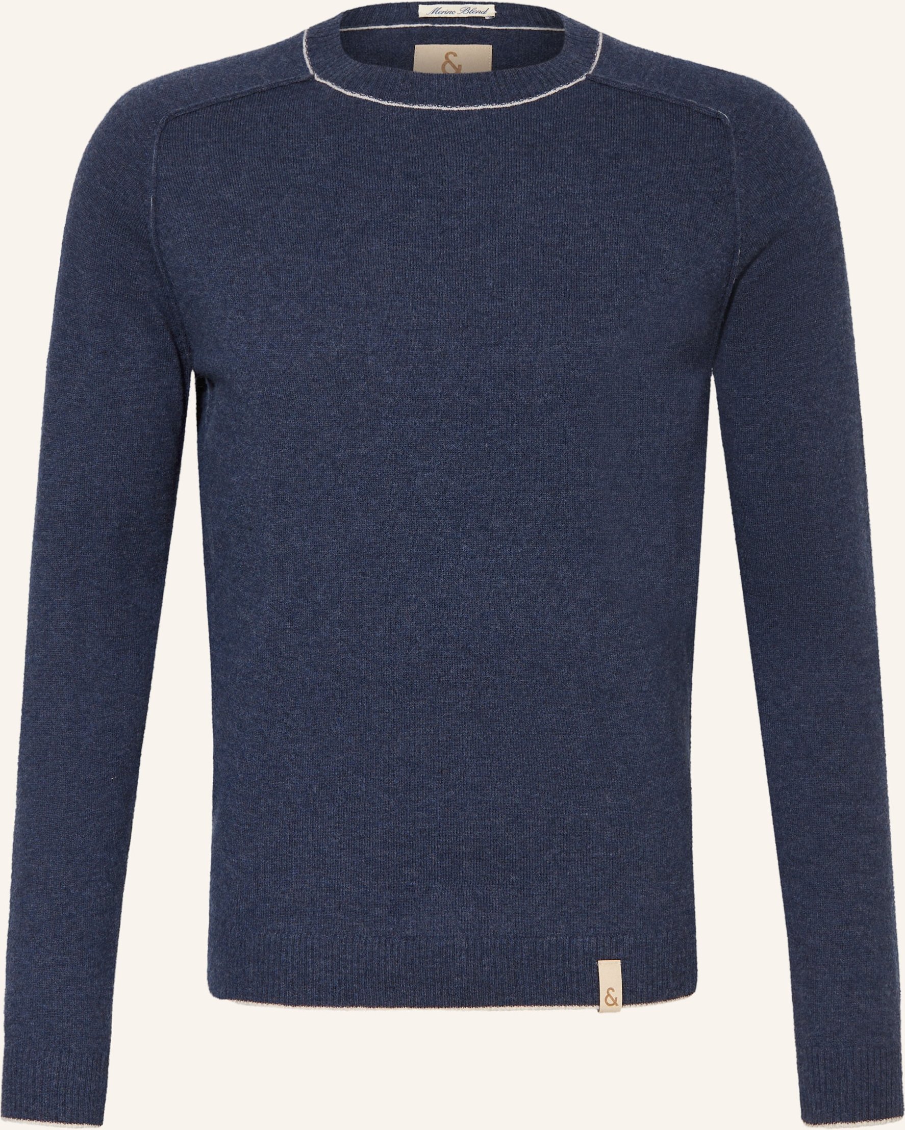 Colours & Sons Pullover Mit Merinowolle blau