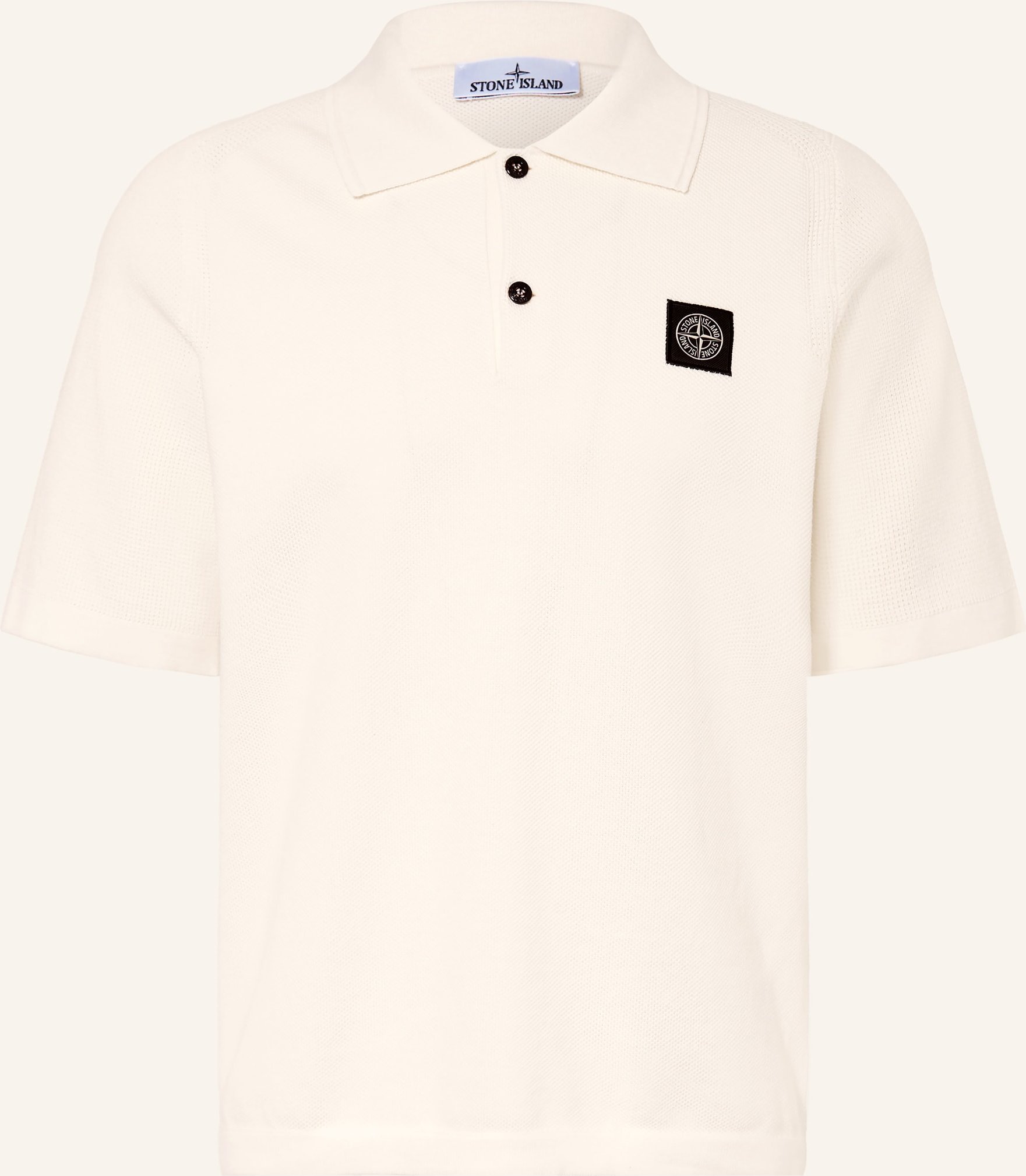 Stone Island Strick-Poloshirt Loose Fit beige