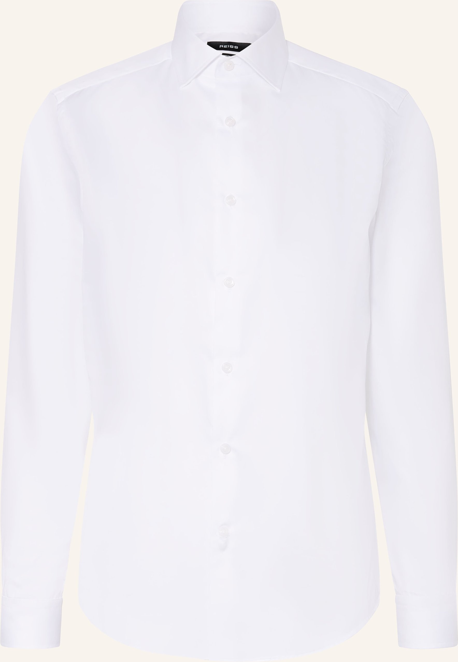 Reiss Satinhemd Remote Slim Fit weiss