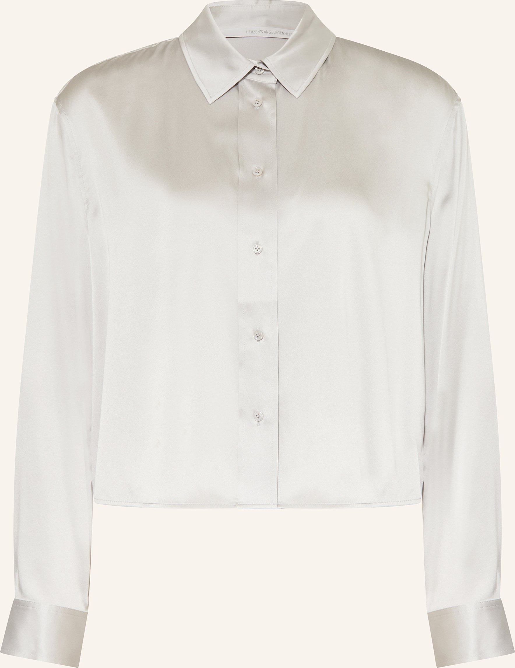 Herzen's Angelegenheit Hemdbluse Aus Seide grau
