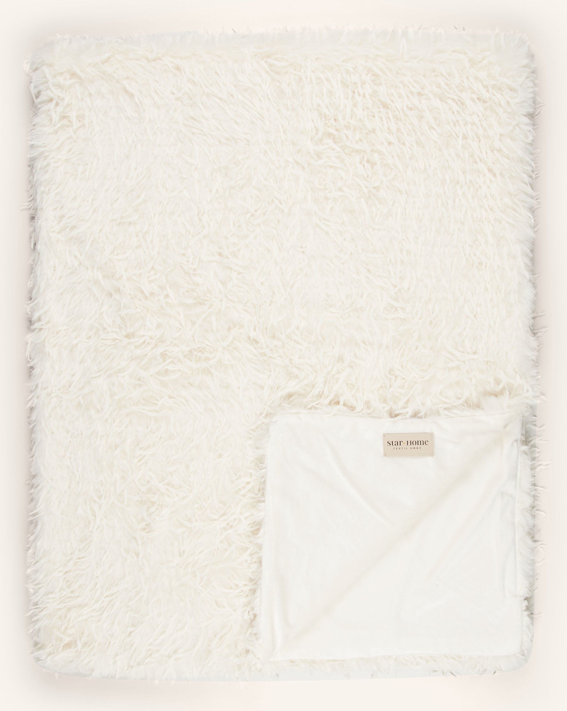 Star Home Kunstfell-Plaid weiss