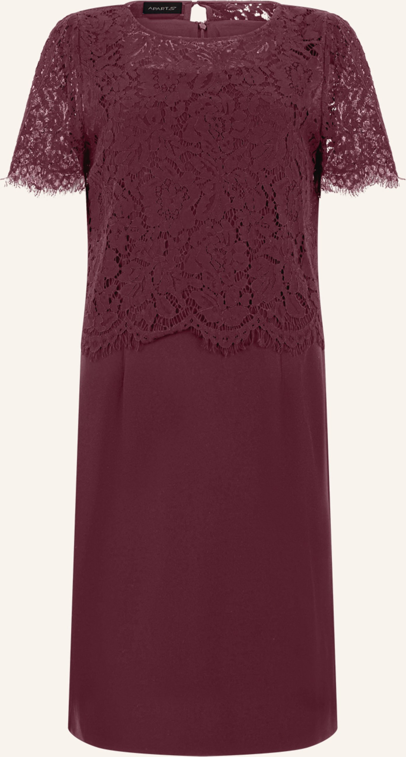 Thumbnail - Apart Etuikleid Mit Spitzenjäckchen rot