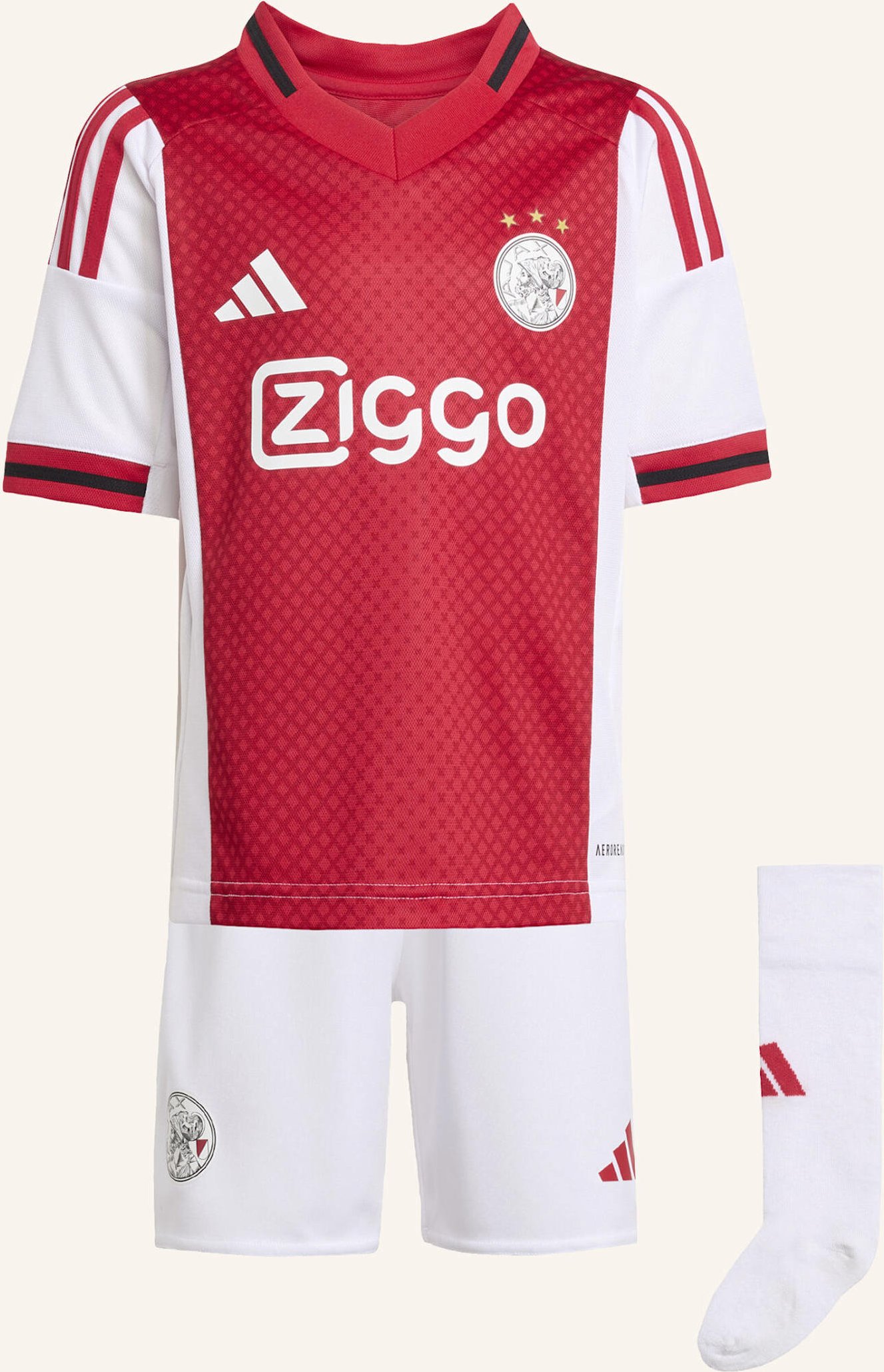 Adidas Ajax 25/26 Kids Mini-Heimausrüstung weiss