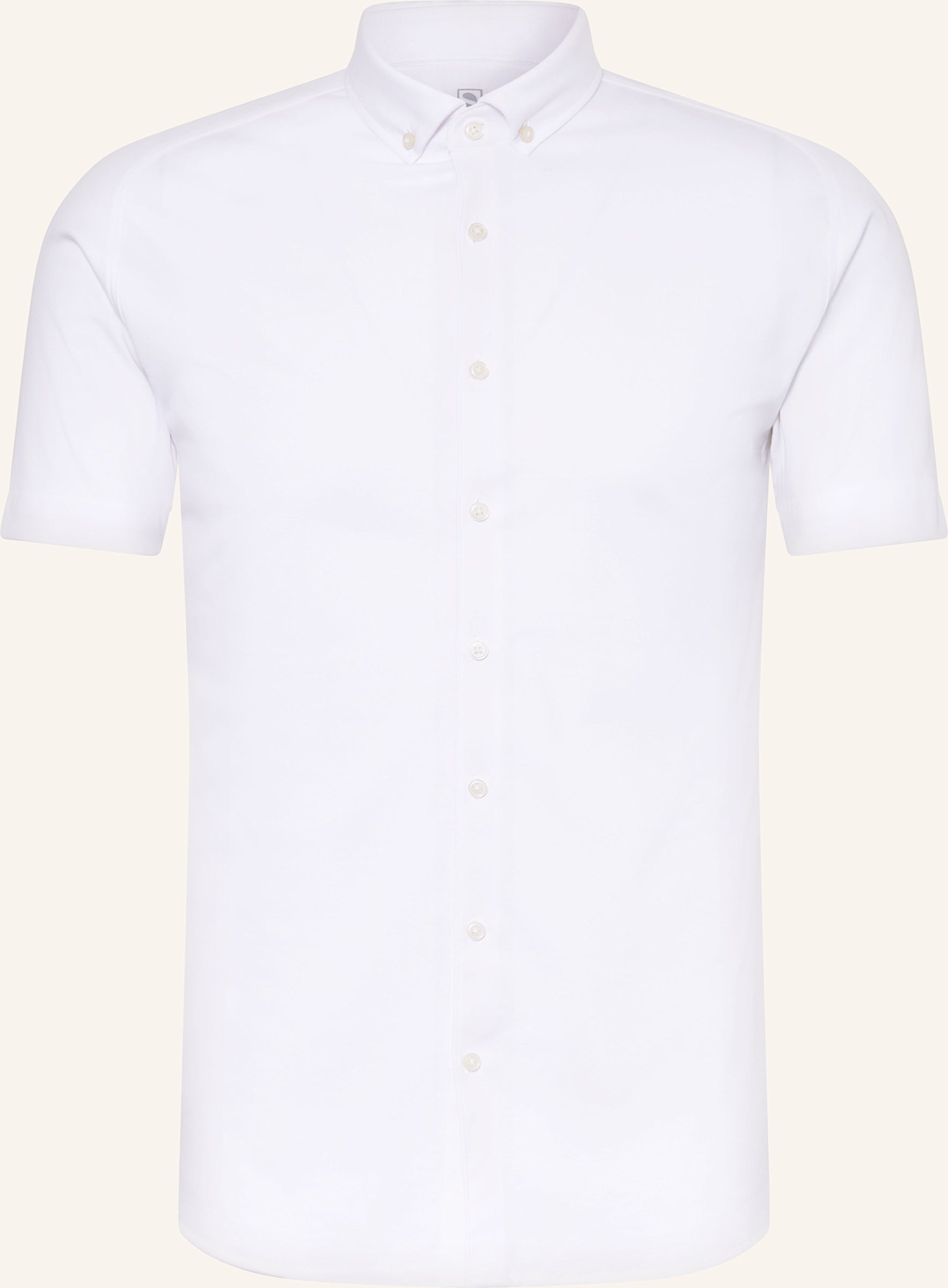 Thumbnail - Desoto Kurzarm-Hemd Slim Fit Aus Jersey weiss