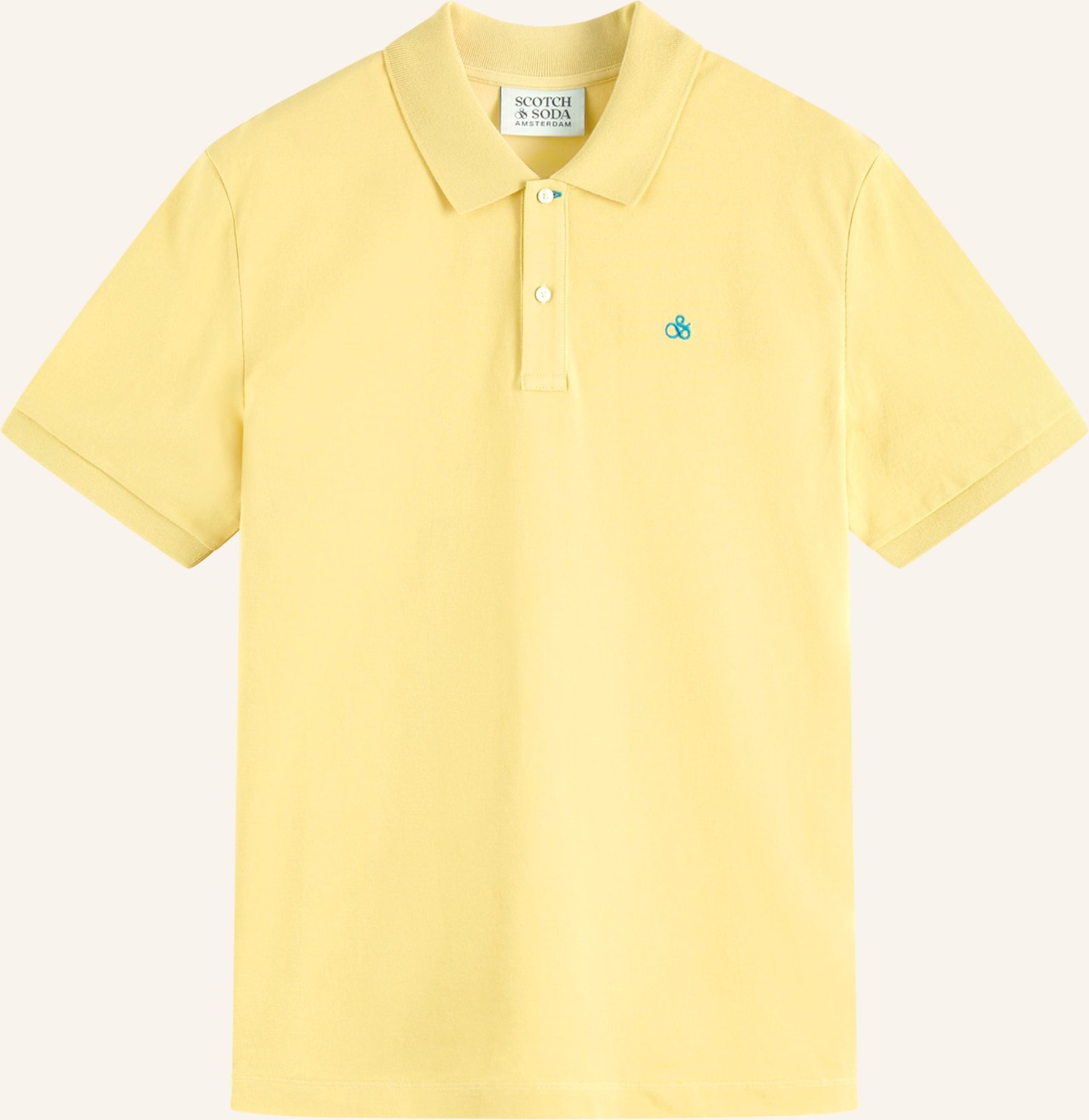 Scotch & Soda Piqué-Poloshirt gelb