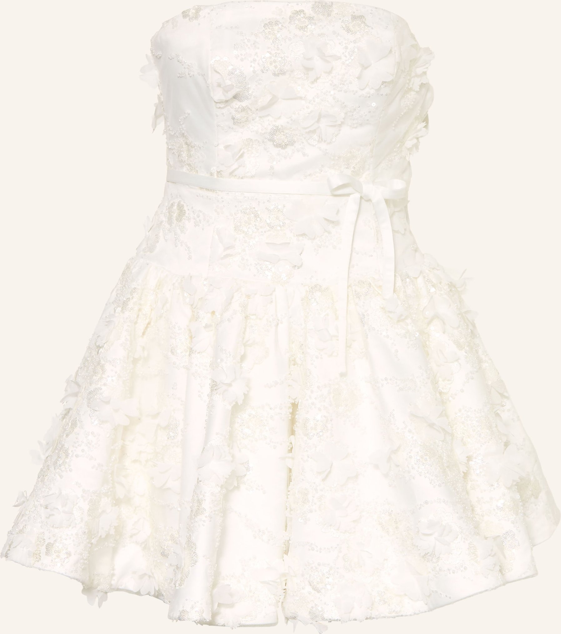 Maje Cocktailkleid Mit Schmuckperlen weiss