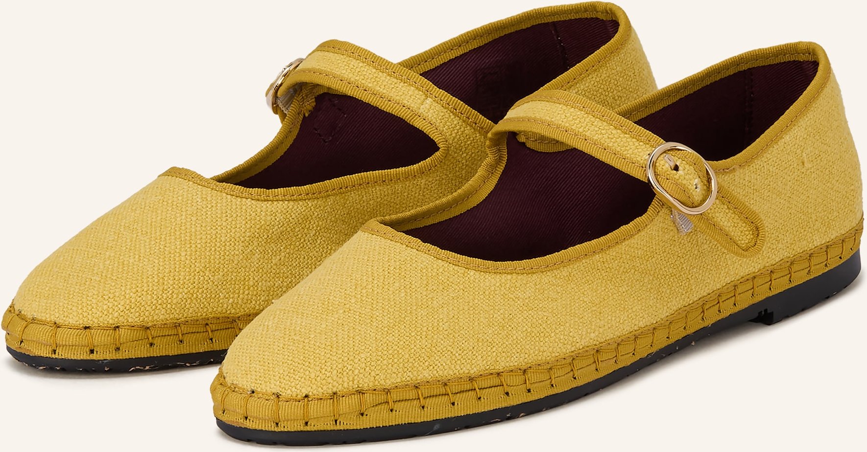 Flabelus Mary-Jane-Ballerinas Zuihitsu gelb