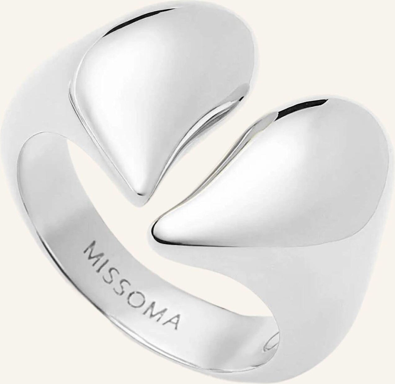 Missoma Ringe Molten Heartbreaker Ring By Glambou silber
