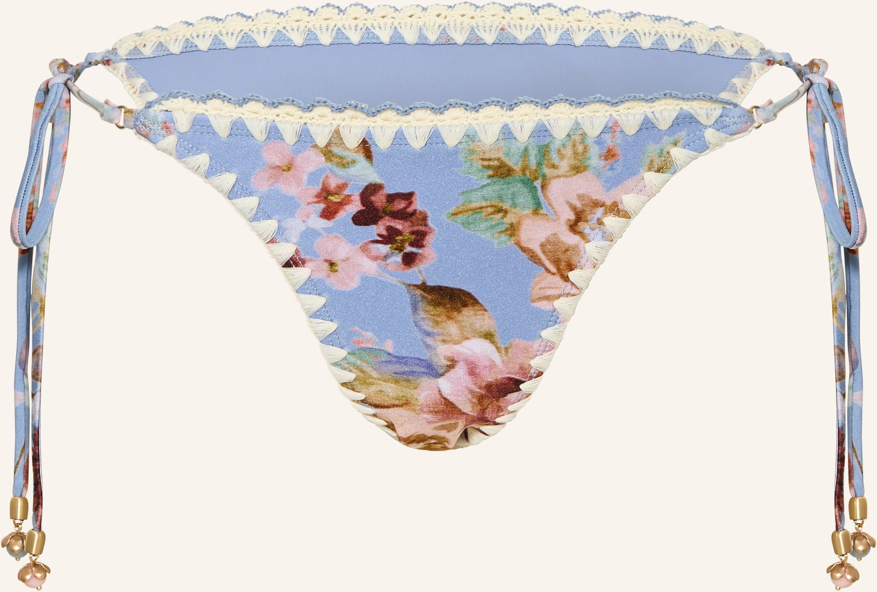 Zimmermann Triangel-Bikini-Hose Awaken Mit Schmuckperlen lila