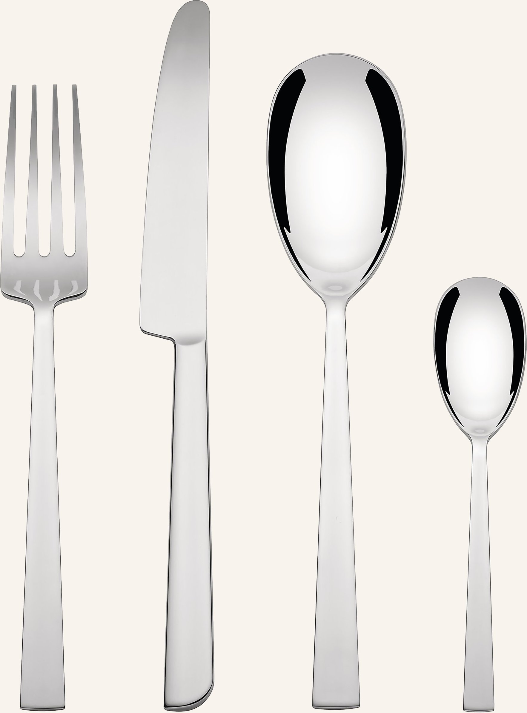 Alessi 24-Tlg. Besteck-Set Asta silber