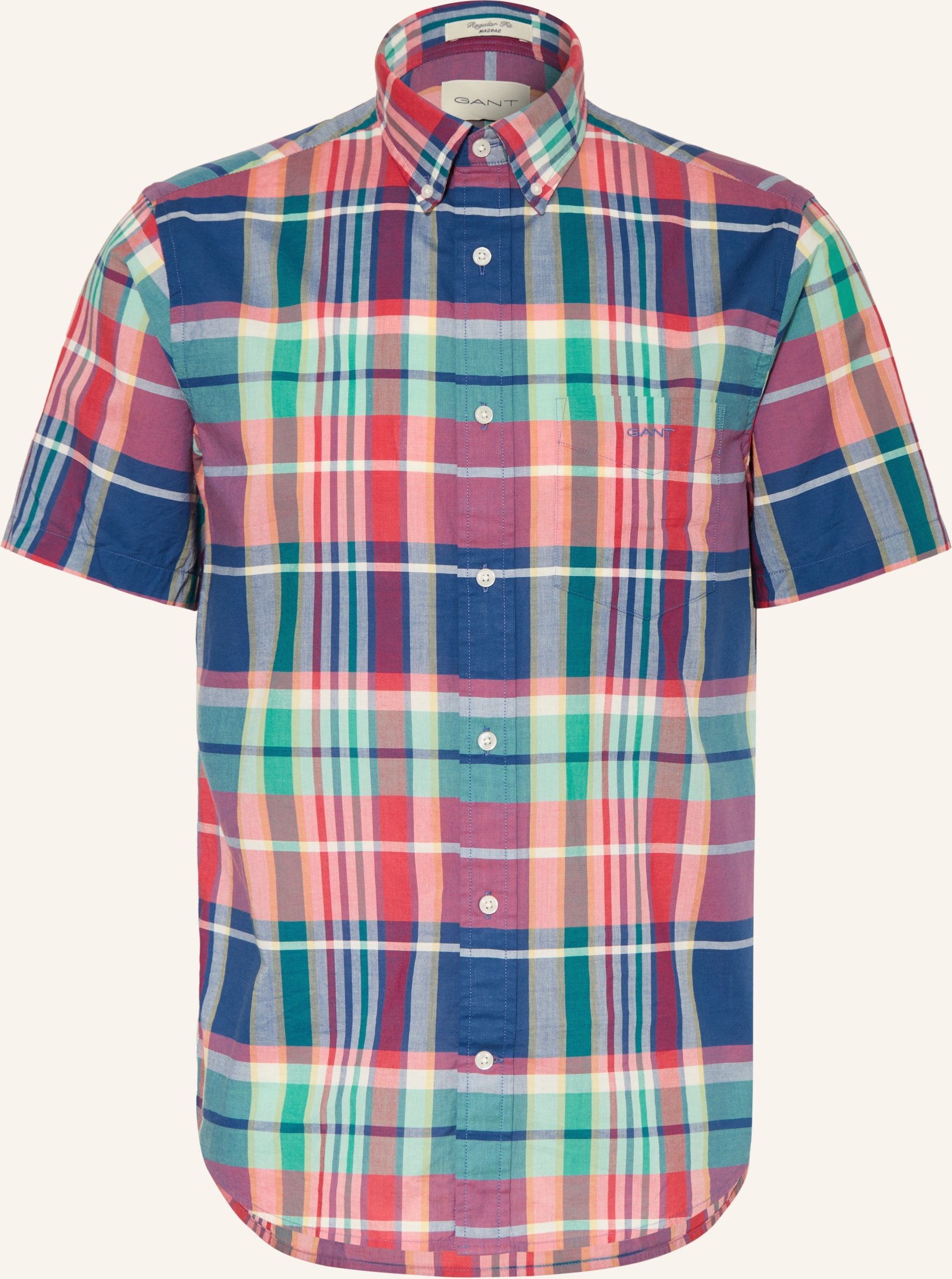 Gant Kurzarm-Hemd Regular Fit rot