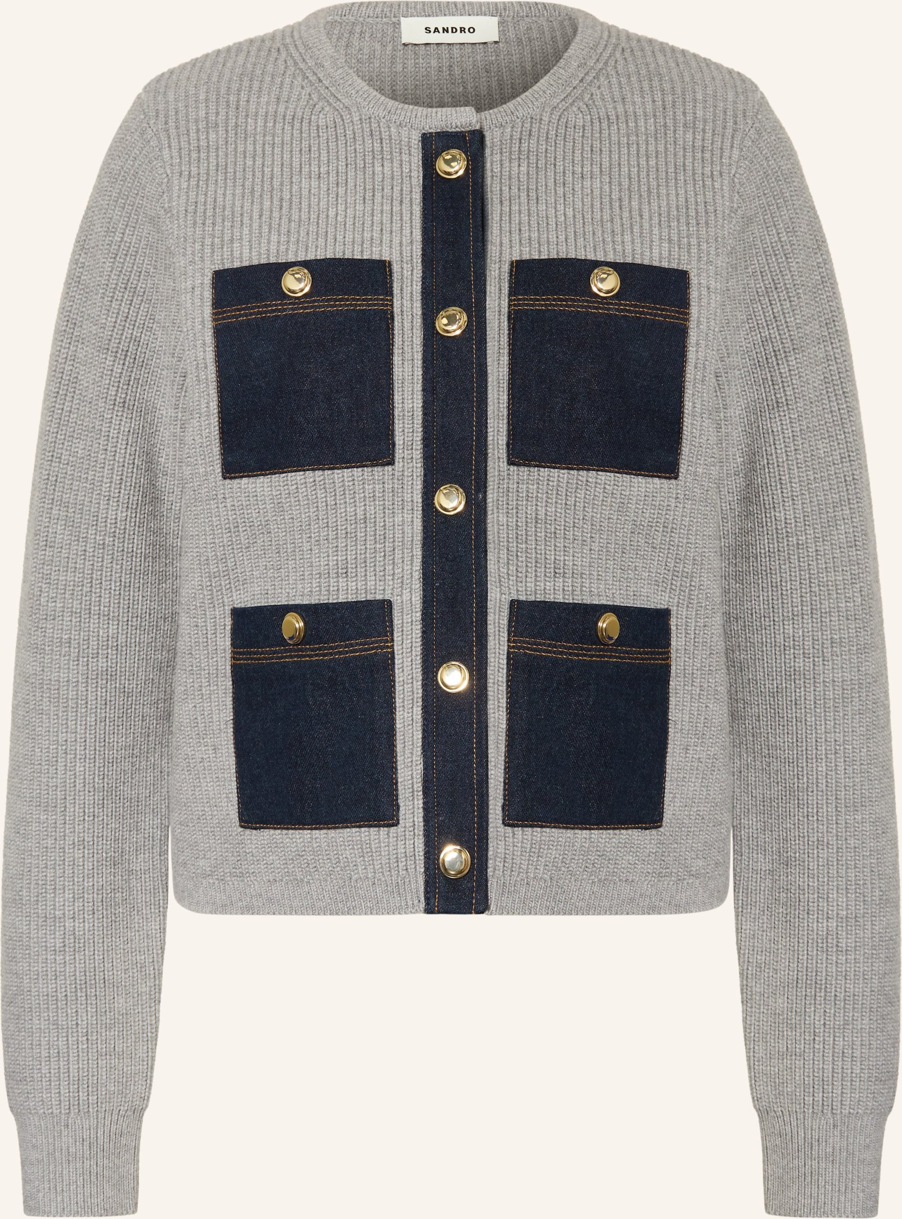 Sandro Strickjacke grau