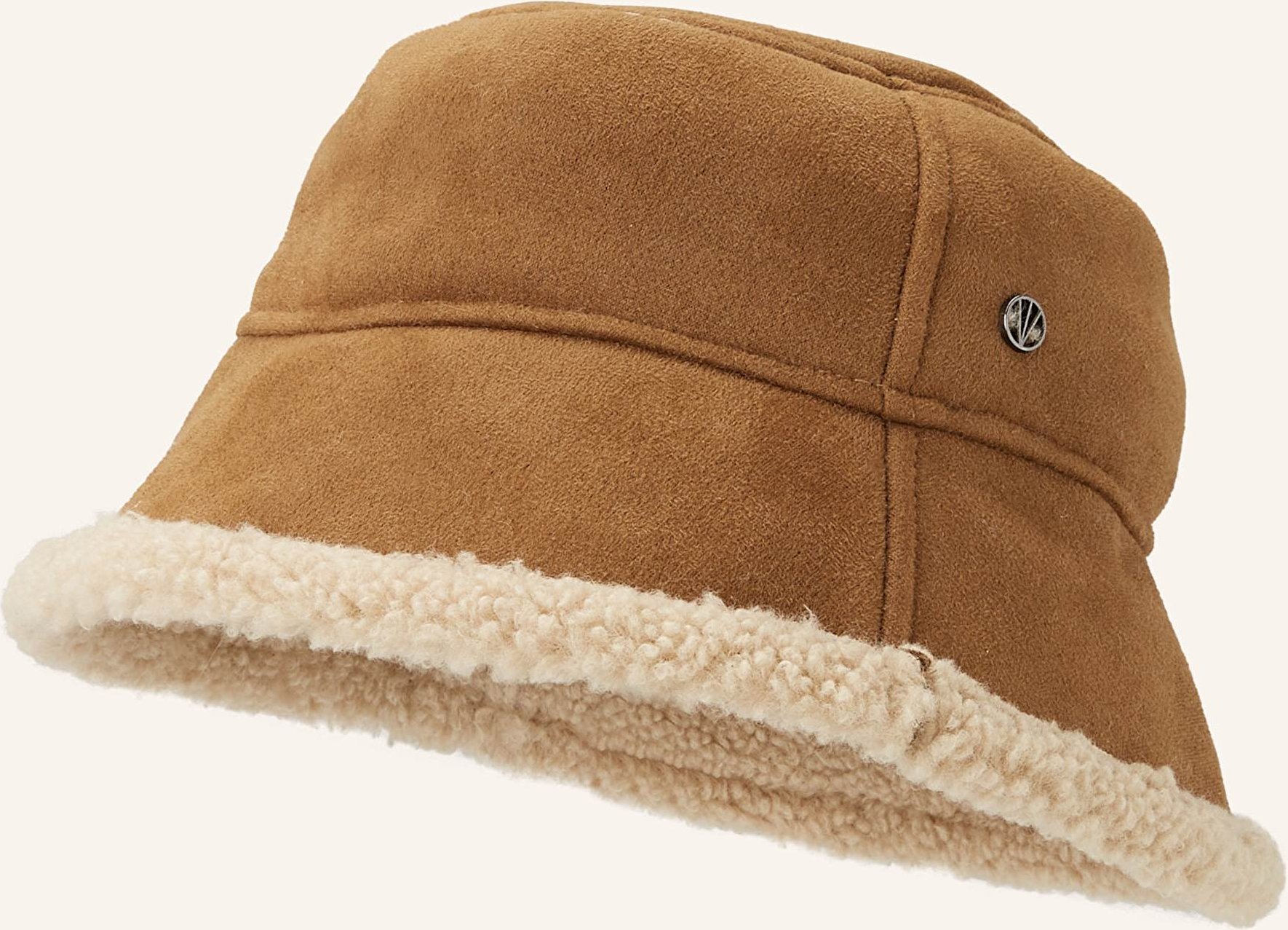 Loevenich Bucket-Hat In Lederoptik braun