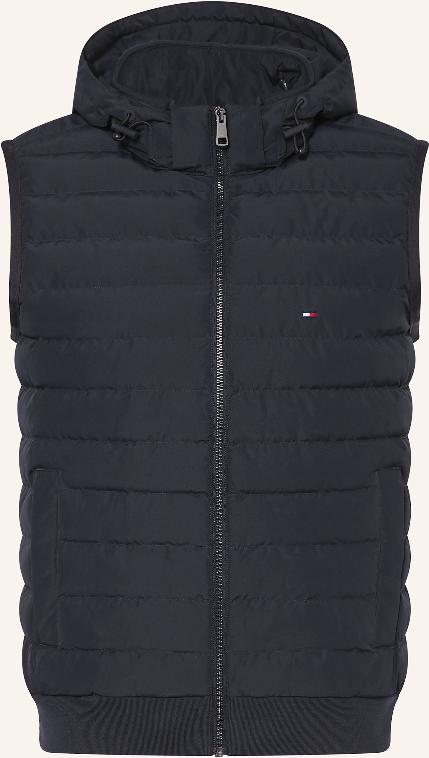 Tommy Hilfiger Steppweste Im Materialmix Mit Abnehmbarer Kapuze blau