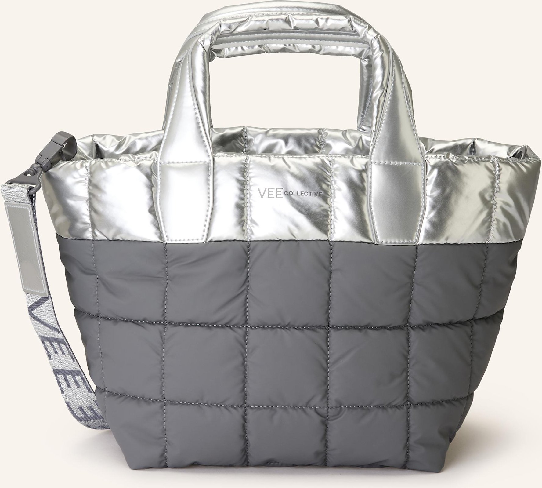 Thumbnail - Vee Collective Shopper Porter Tote Small Mit Pouch grau