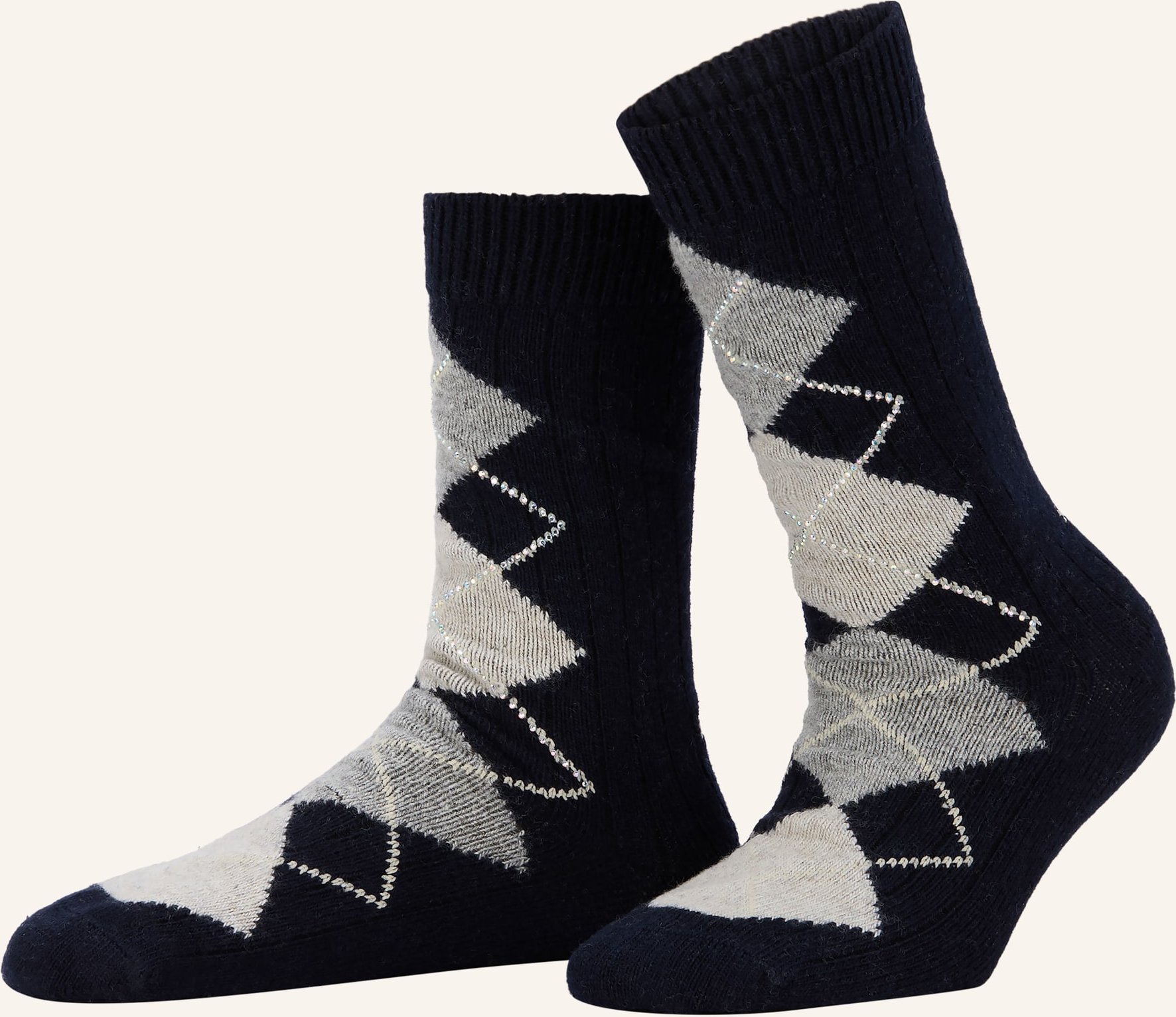 Sandro Socken Mit Schmucksteinen blau