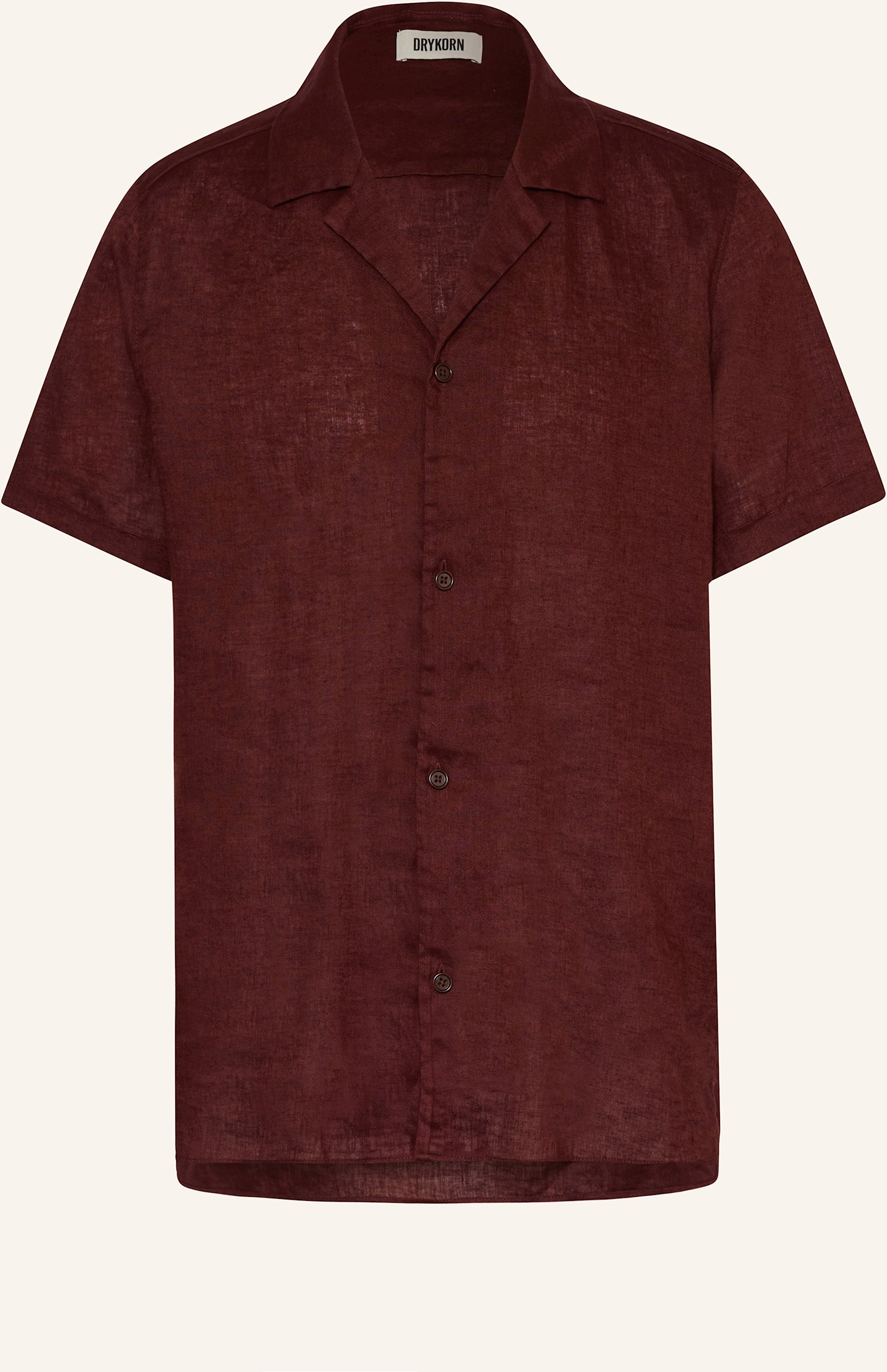 Drykorn Resorthemd Bijan Comfort Fit Aus Leinen rot