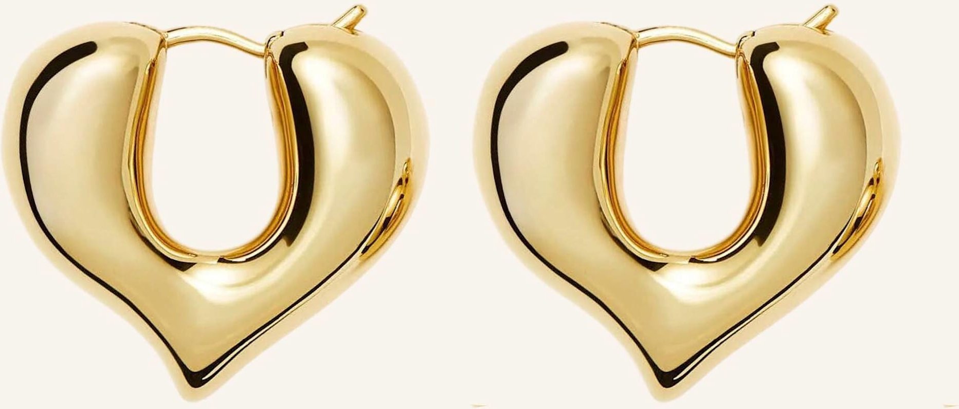 Missoma Creolen Molten Heart Medium Hoop Earrings By Glambou gold