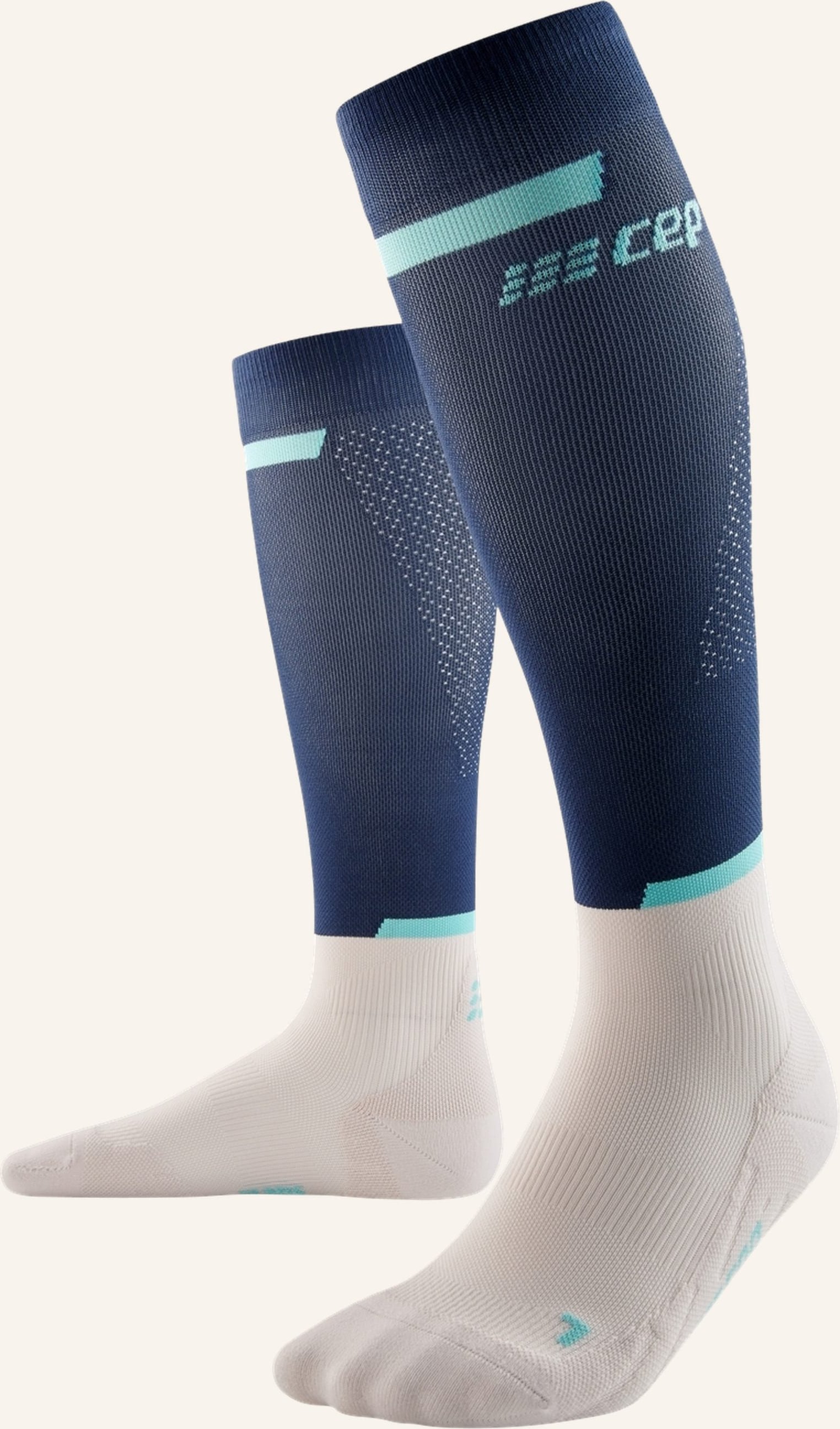 Cep Laufsocken The Run Compression 4.0 - Tall blau