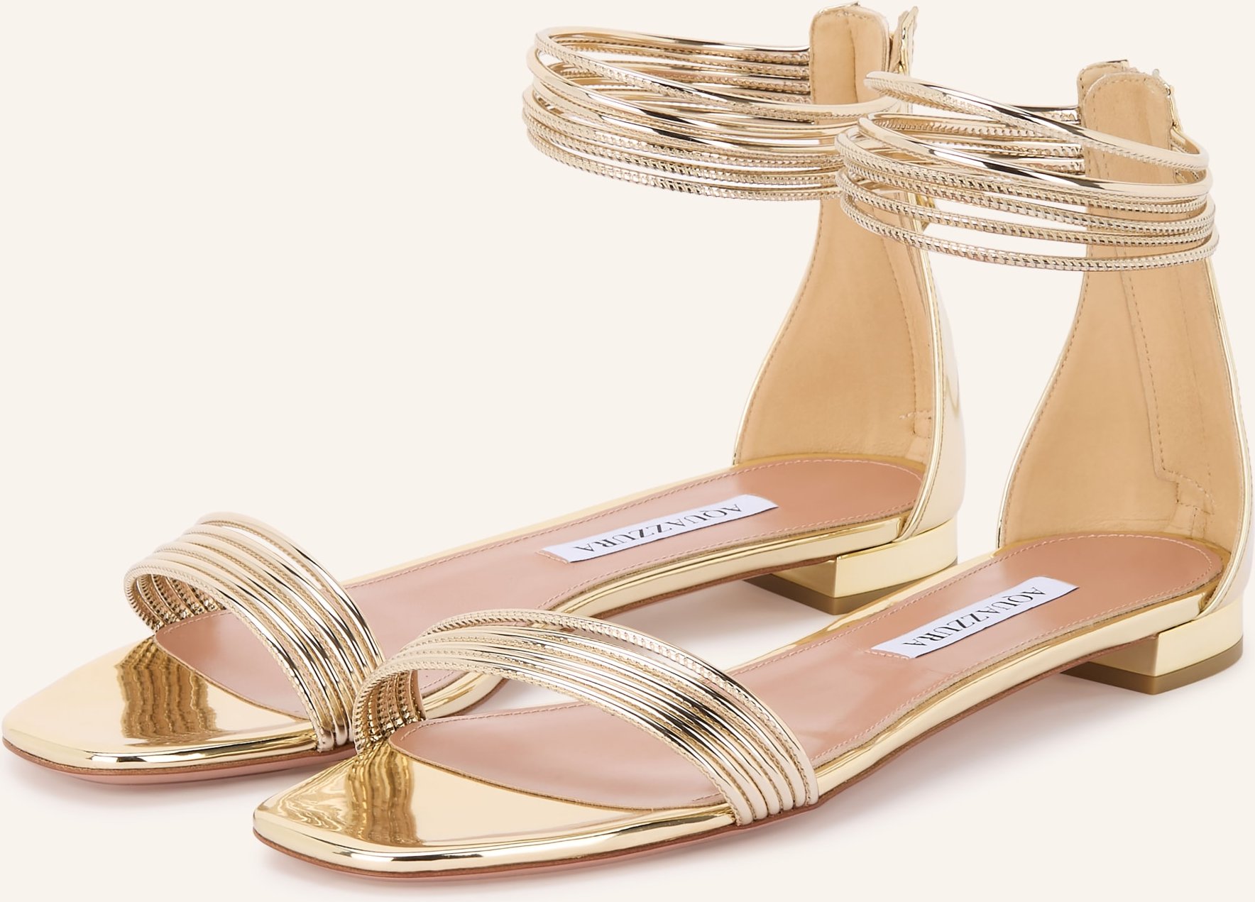 Aquazzura Lacksandalen Sway gold
