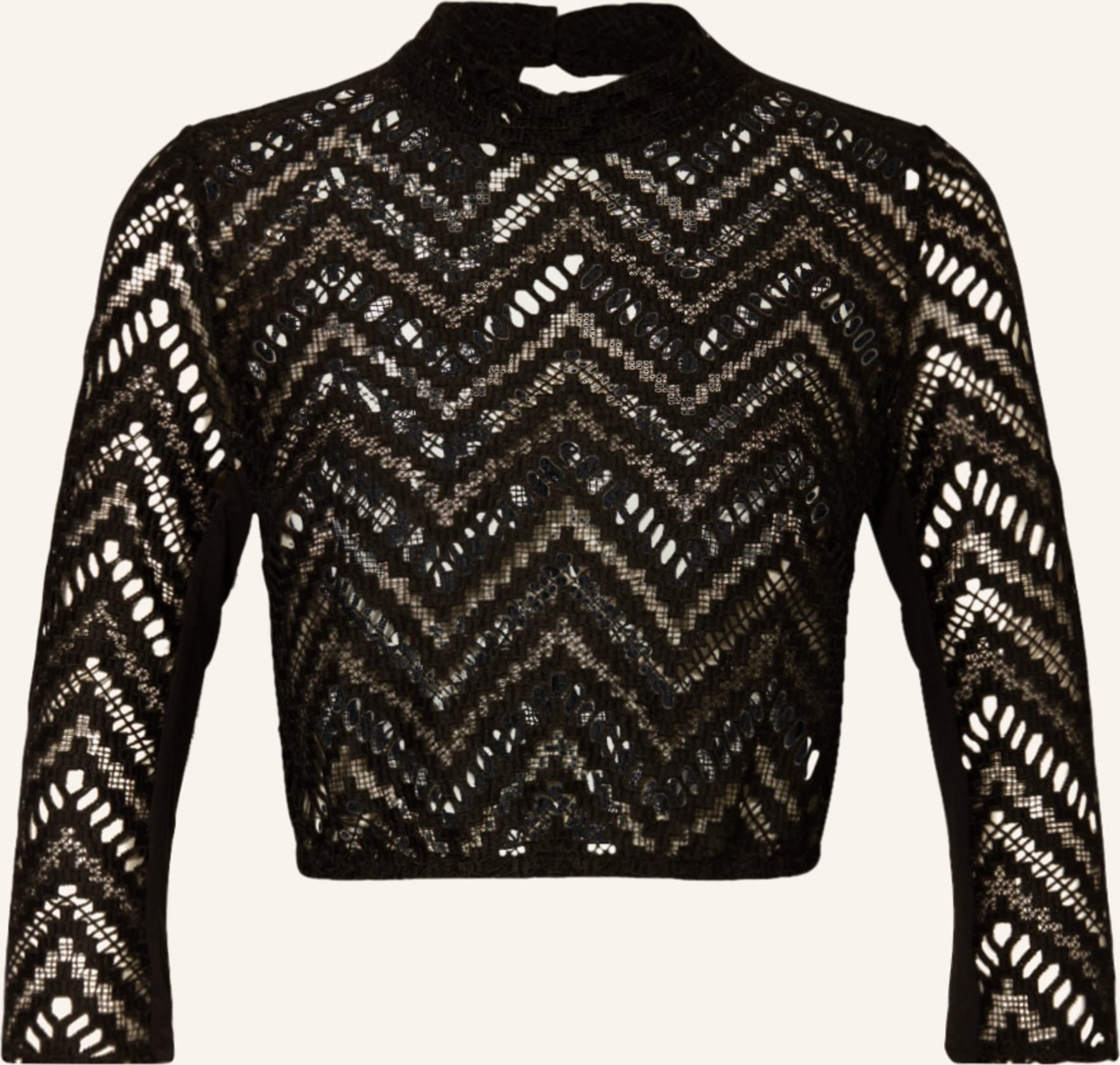 Alpenherz Dirndlbluse Bella Aus Spitze Mit 3/4-Arm schwarz