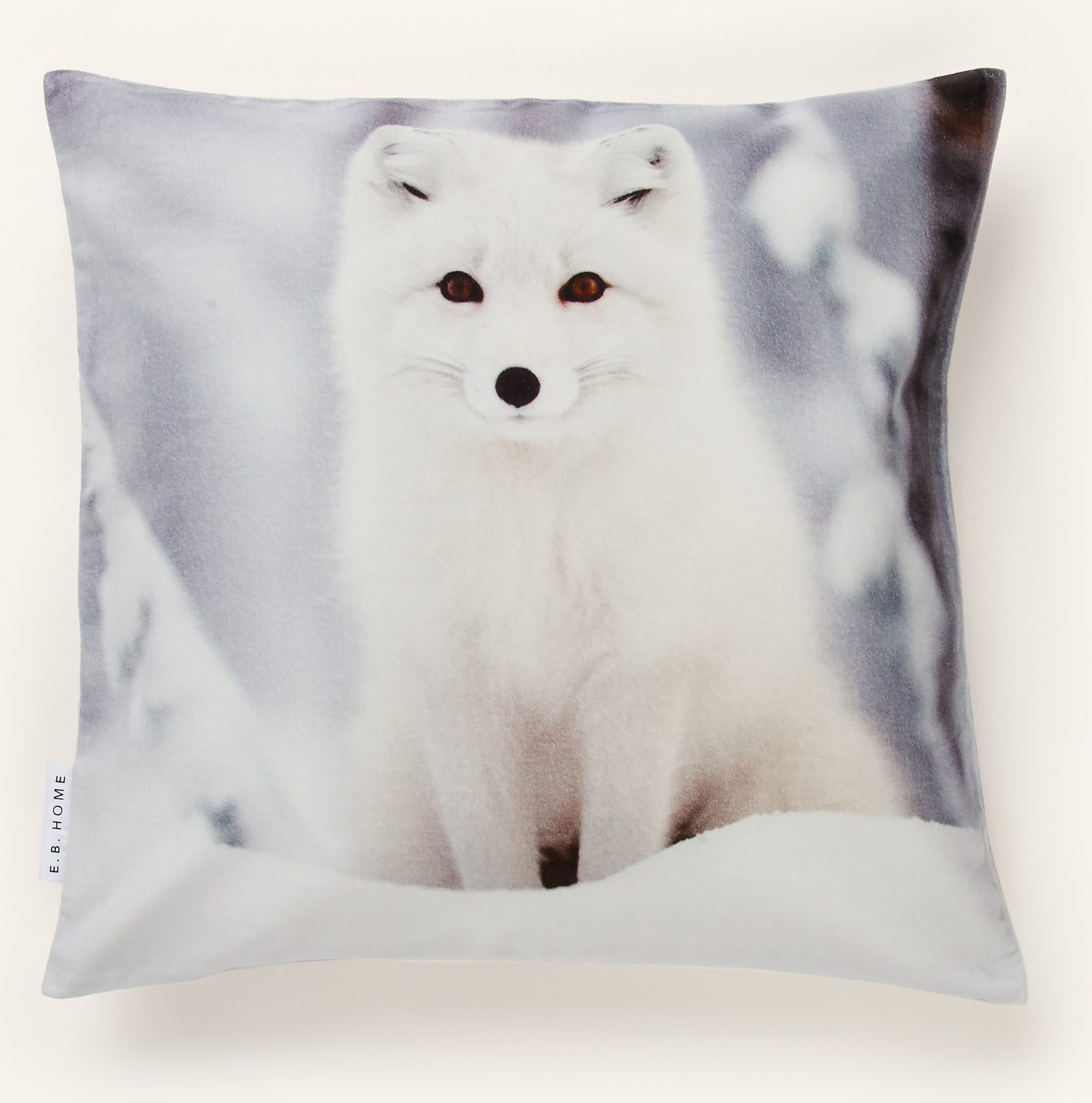 Eb Home Dekokissenhülle White Fox Aus Samt grau