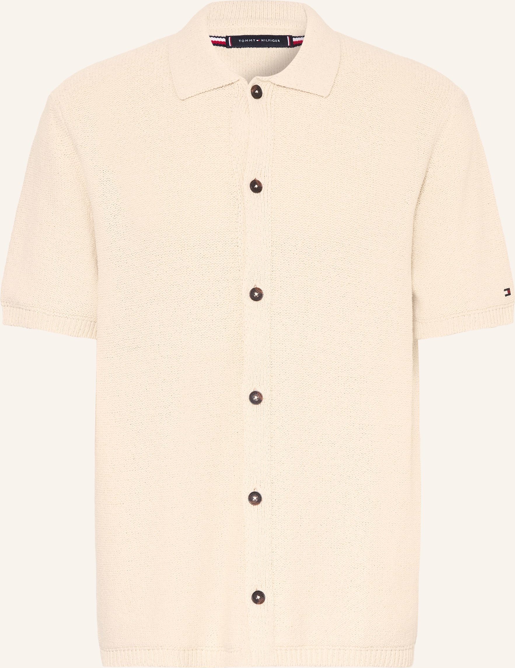 Tommy Hilfiger Kurzarm-Hemd Comfort Fit beige