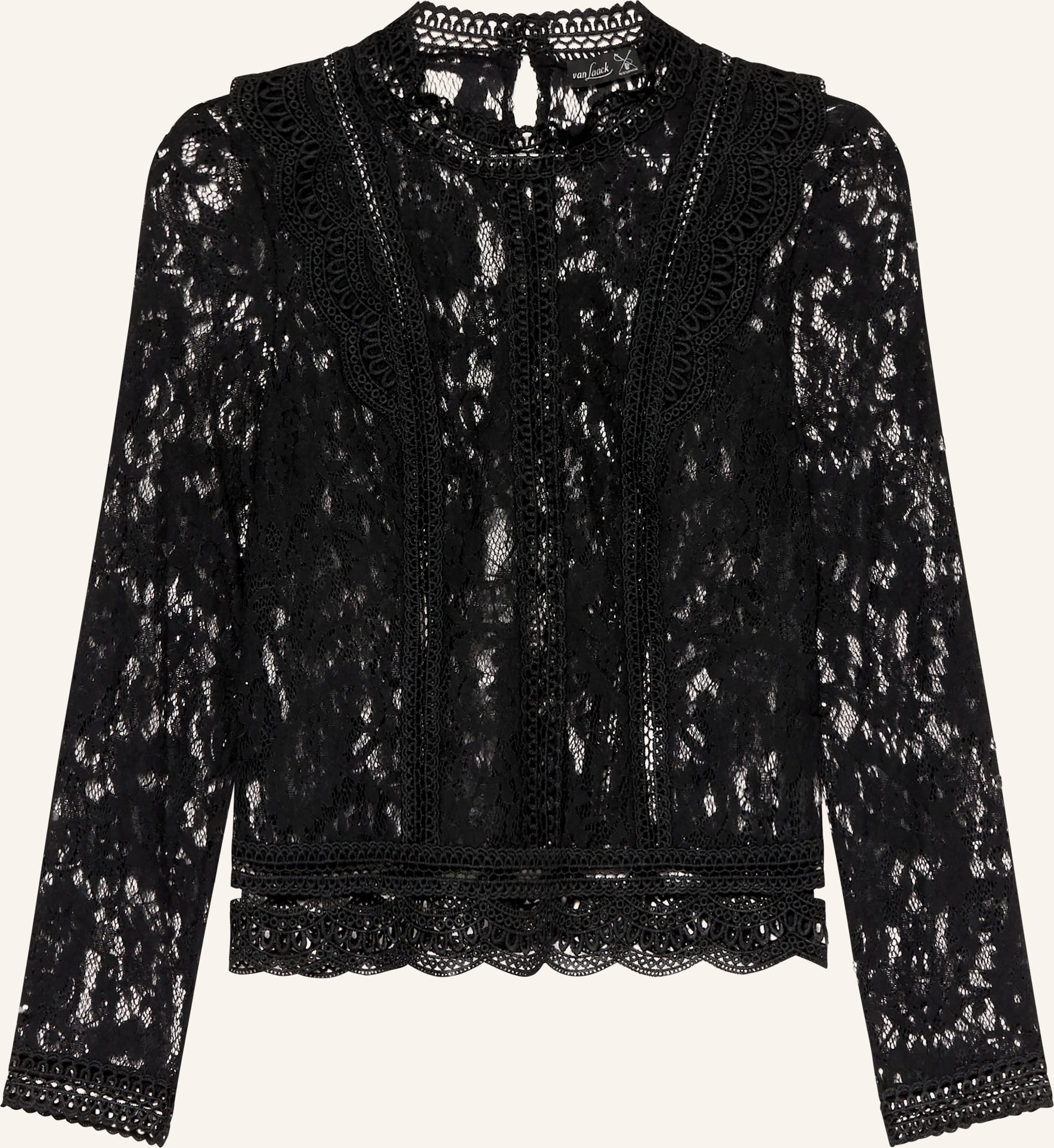 Van Laack Blusenshirt Vl-Talesia-Xx Aus Spitze schwarz