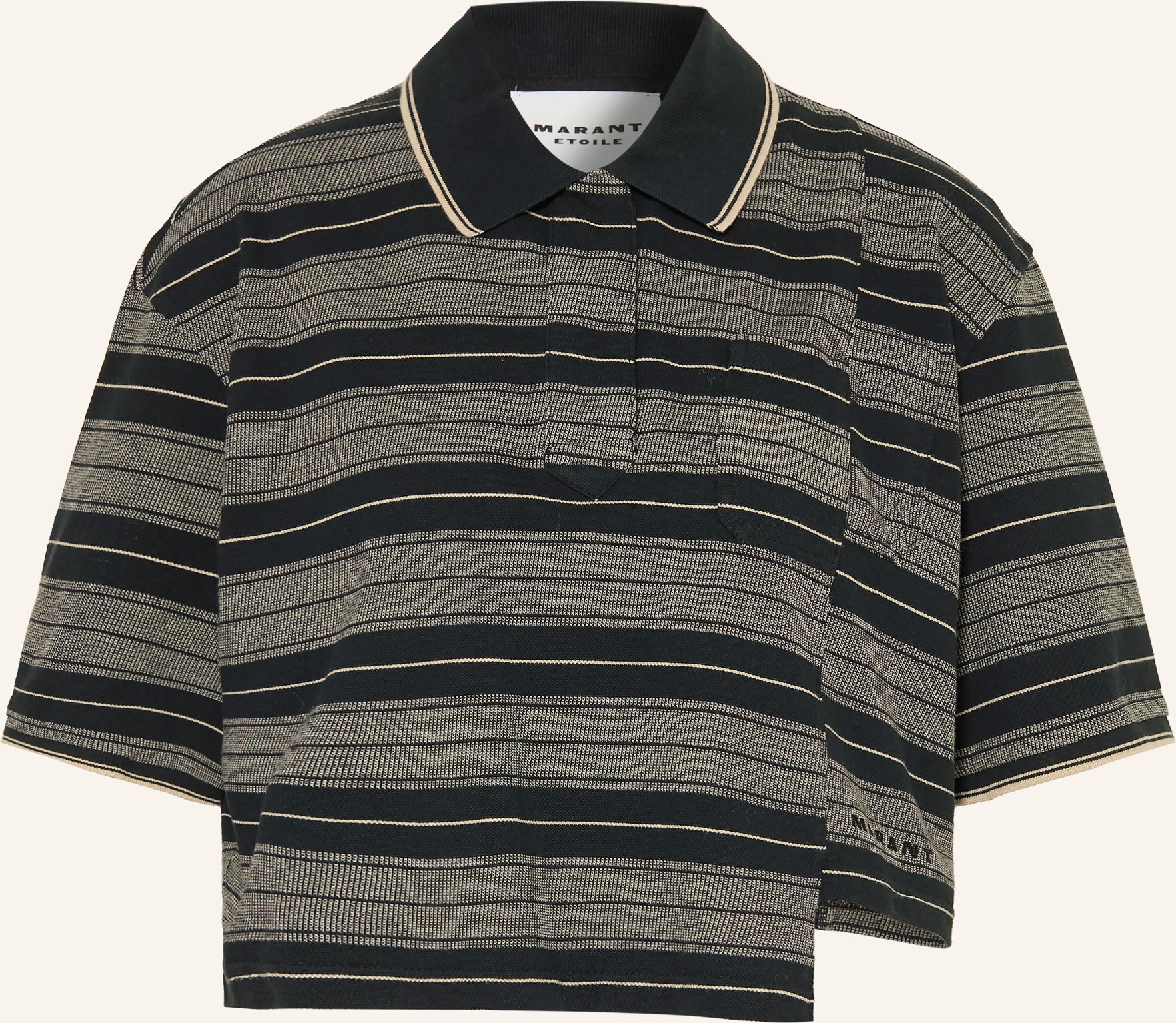 Marant Étoile Jersey-Poloshirt Isalyne schwarz