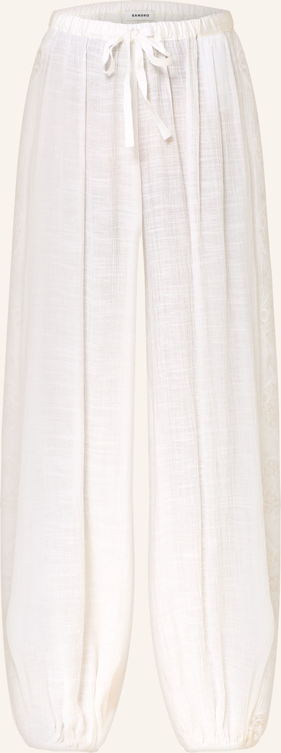 Sandro 7/8-Hose Mit Spitze weiss