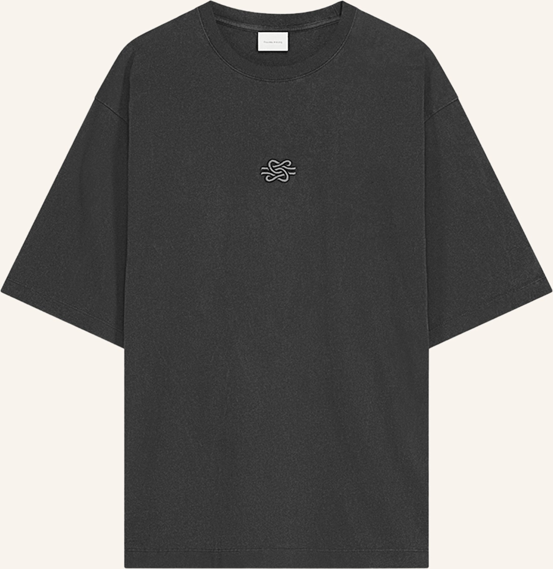 Filling Pieces T-Shirt Boxy Embroidered grau