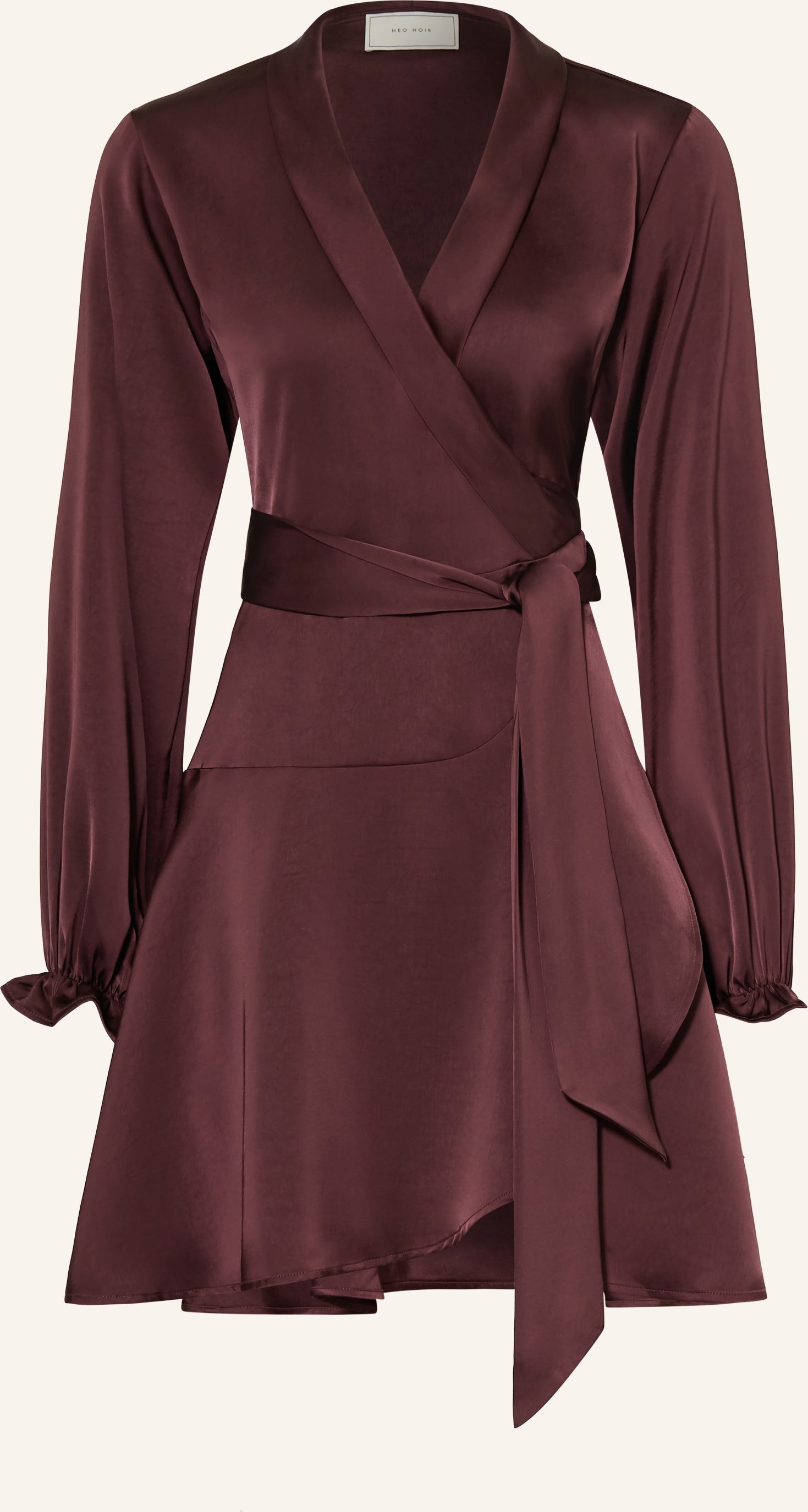 Neo Noir Wickelkleid Colbie Aus Satin rot