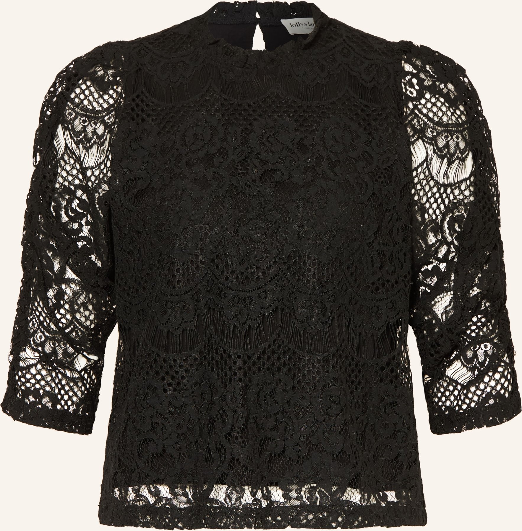 Lollys Laundry Blusenshirt Liloull Mit Spitze schwarz