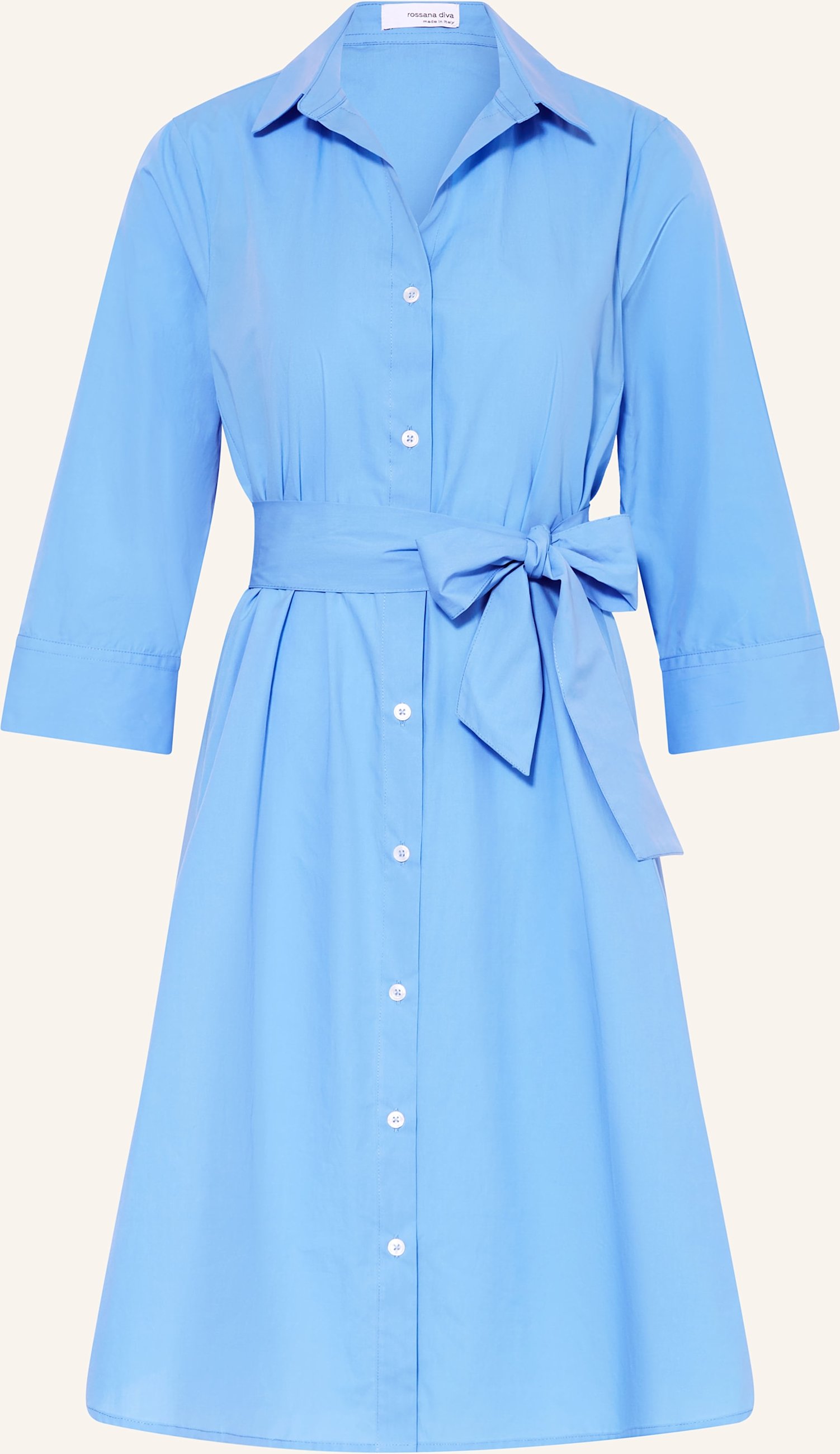 Rossana Diva Hemdblusenkleid Mit 3/4-Arm blau