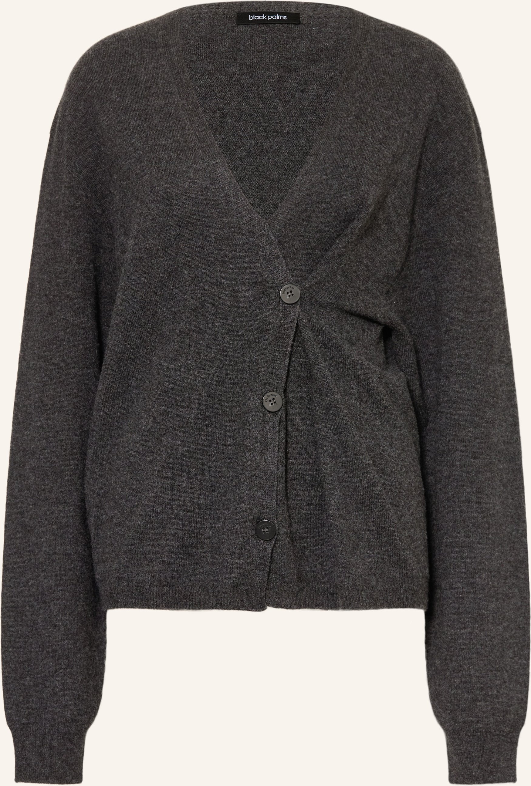 Black Palms Strickjacke Cashi grau