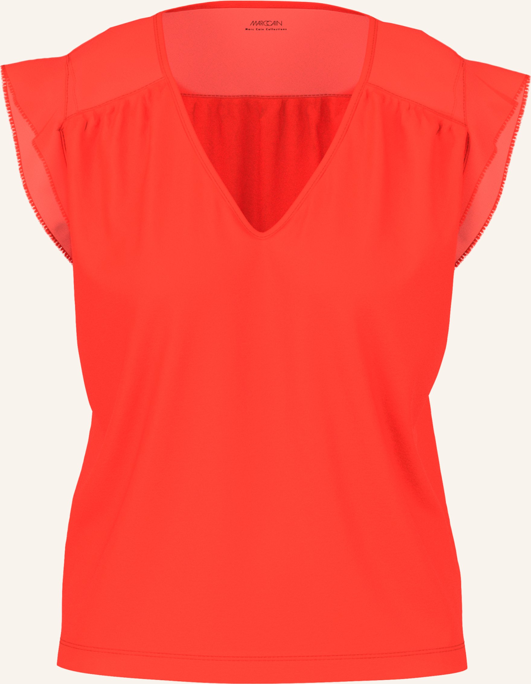 Marc Cain Top Im Materialmix rot