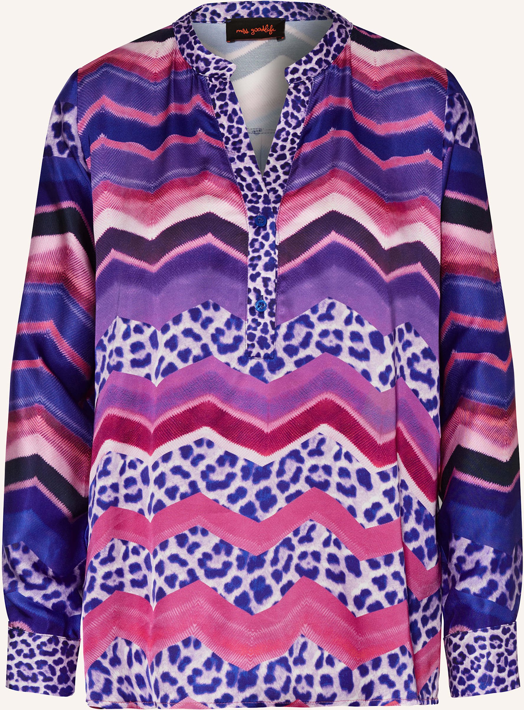 Miss Goodlife Blusenshirt Aus Satin lila