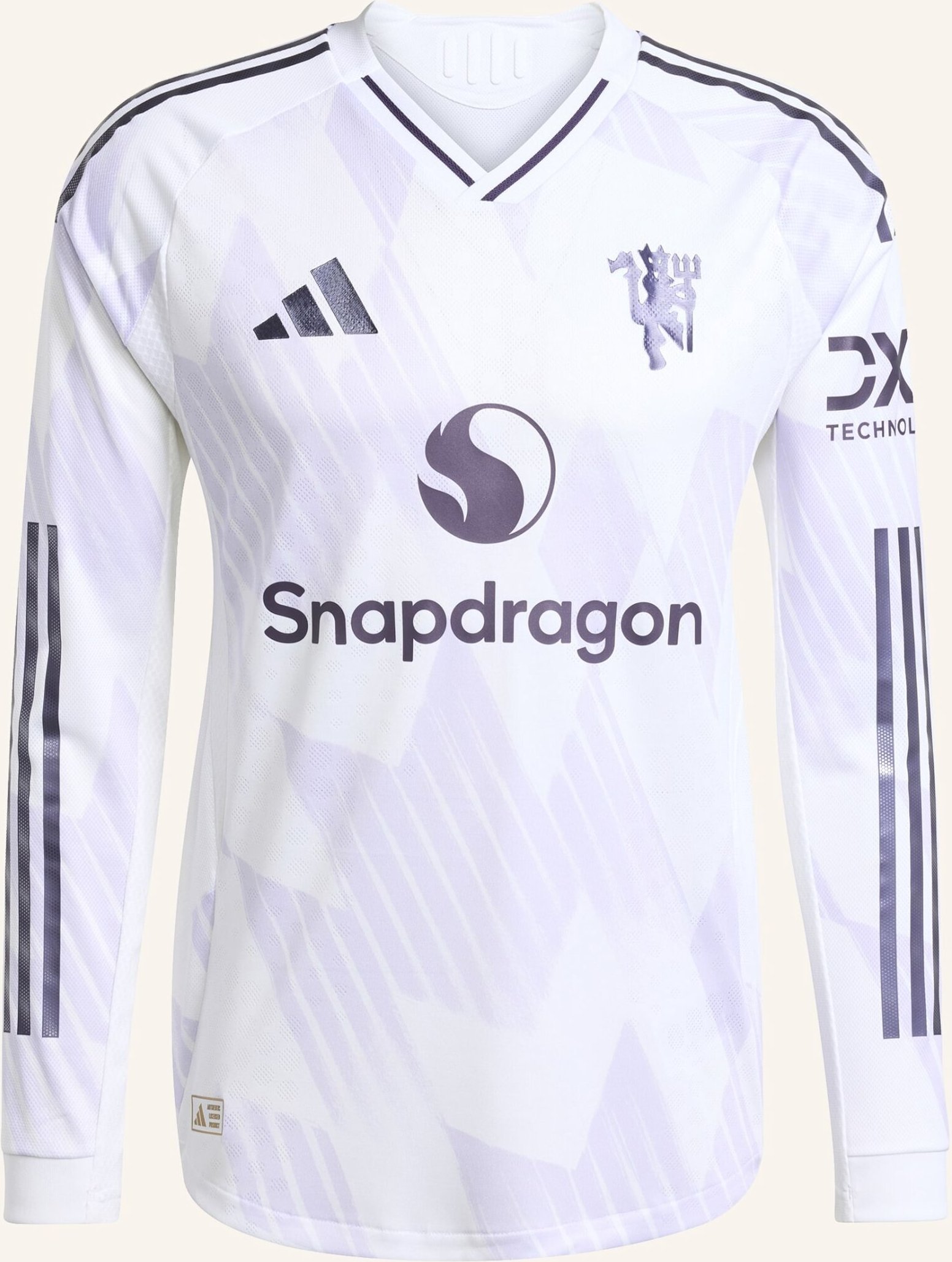 Adidas Manchester United 25/26 Long Sleeve Auswärtstrikot Authentic weiss