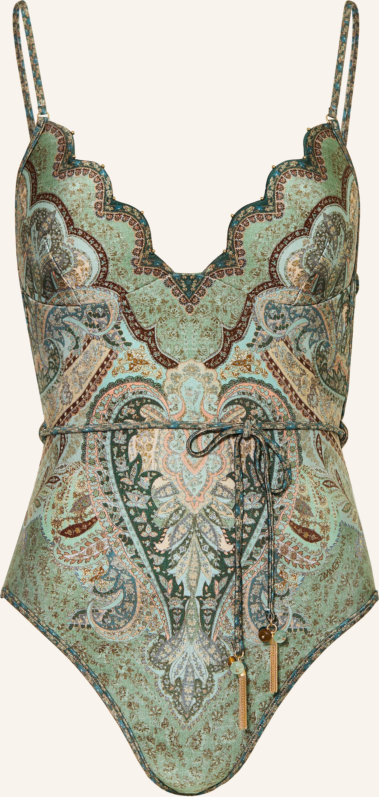 Zimmermann Badeanzug Wanderlust Mit Schmuckperlen gruen