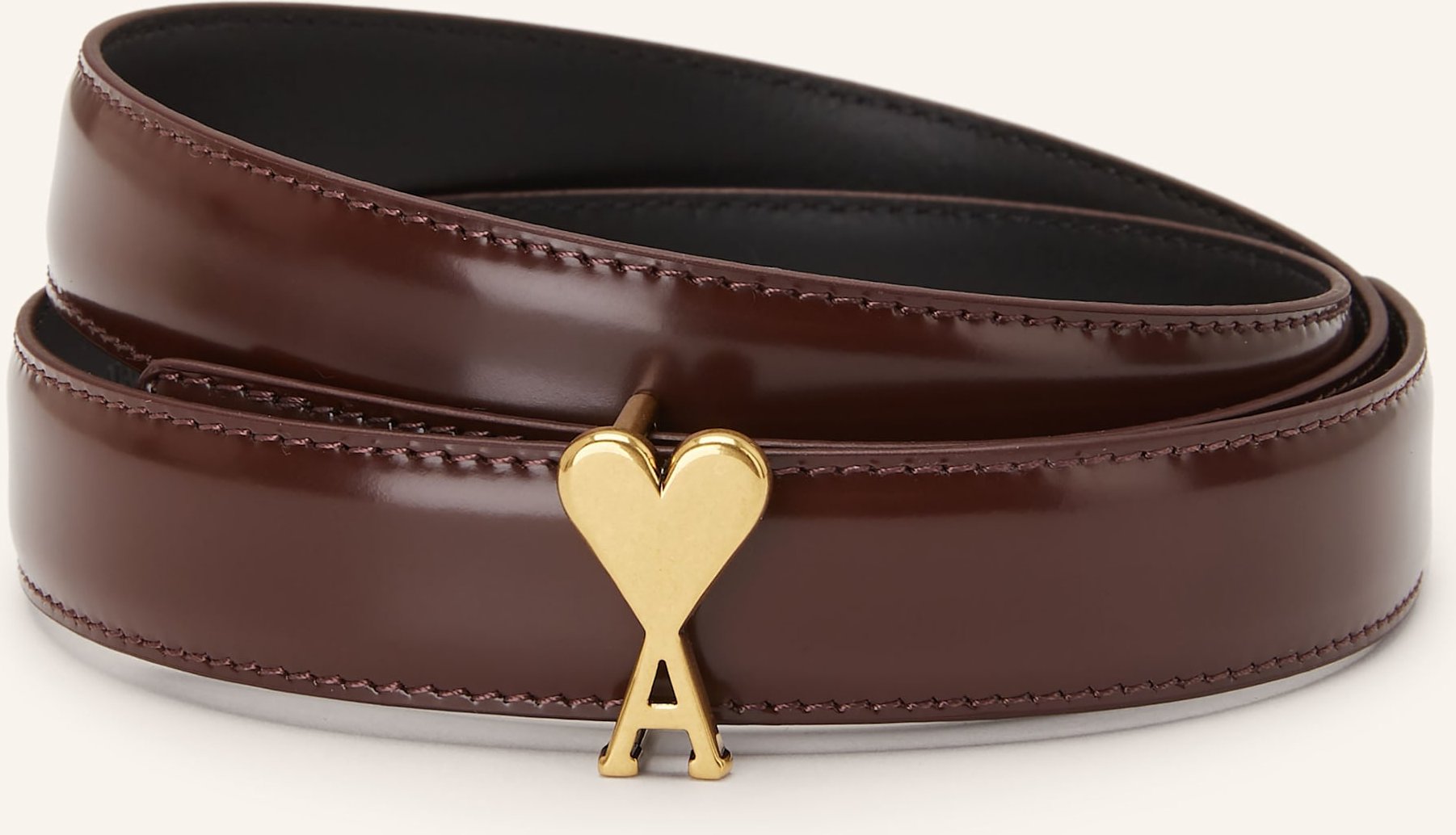 Ami Paris Ledergürtel braun