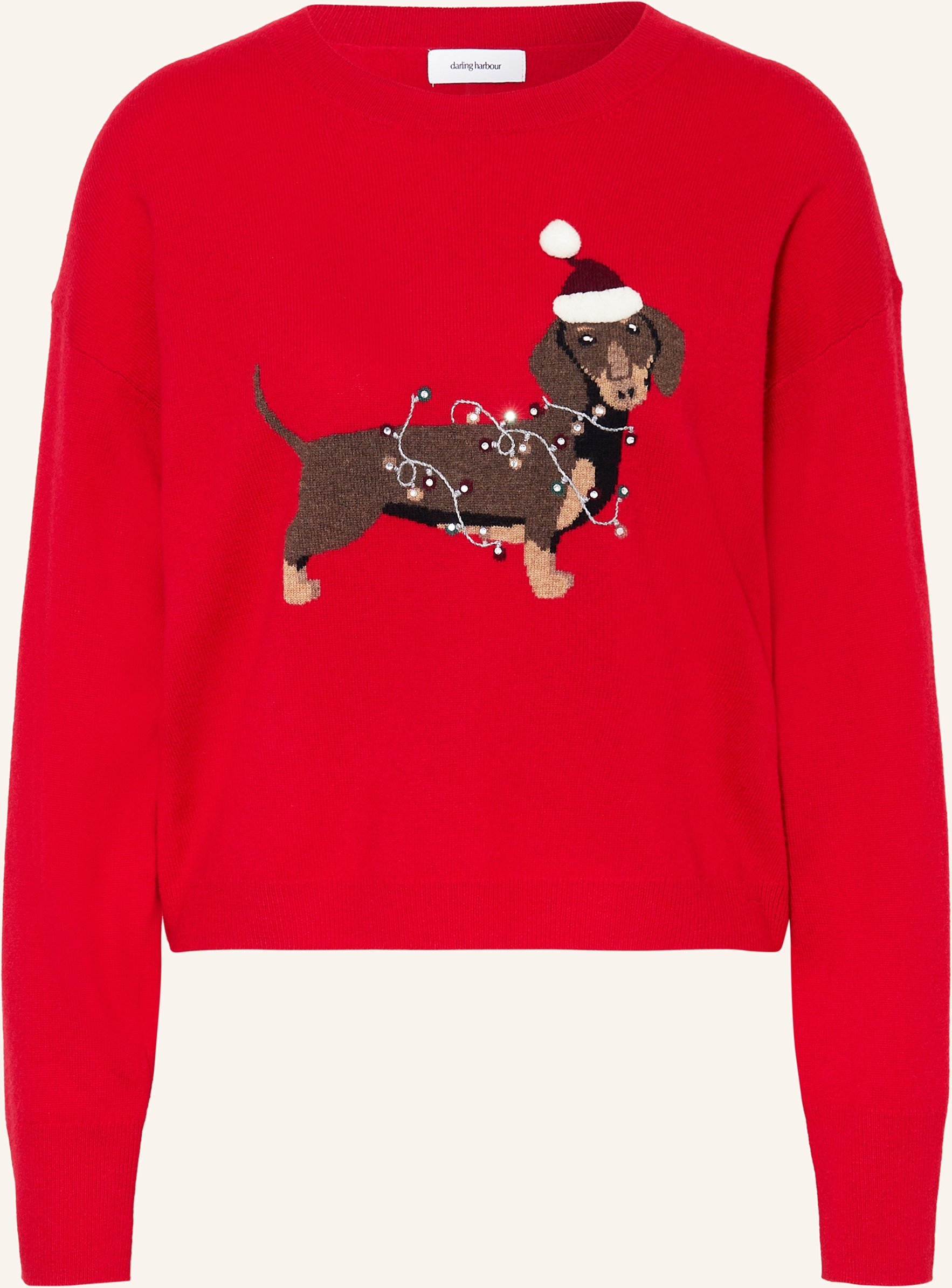 Darling Harbour Pullover Mit Schmucksteinen rot