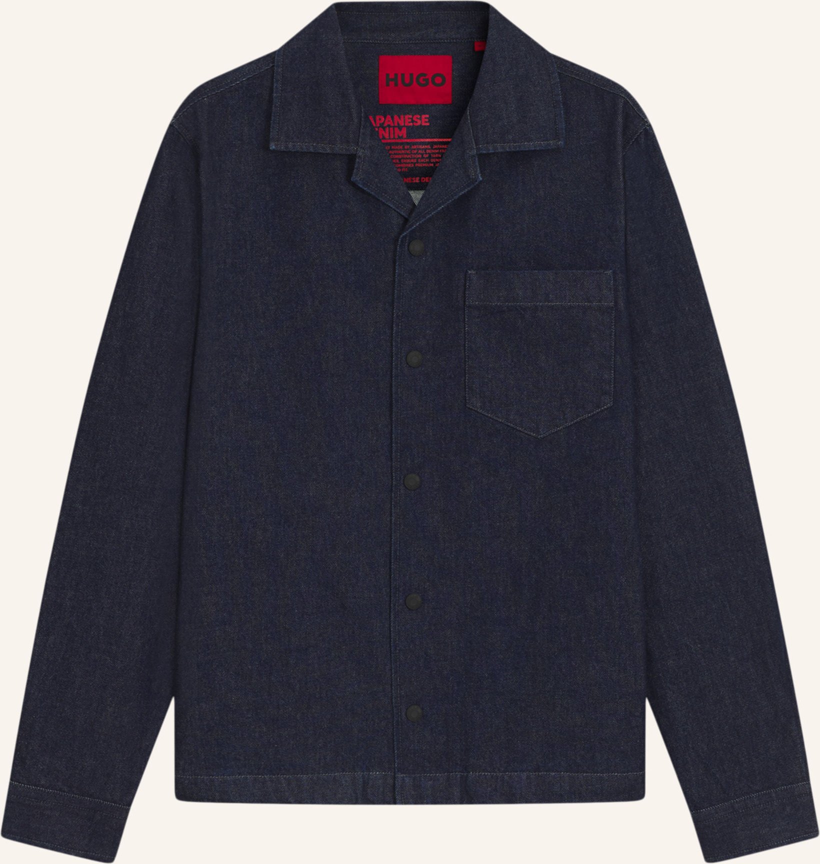 Hugo Business Hemd Edelo Oversize Fit blau