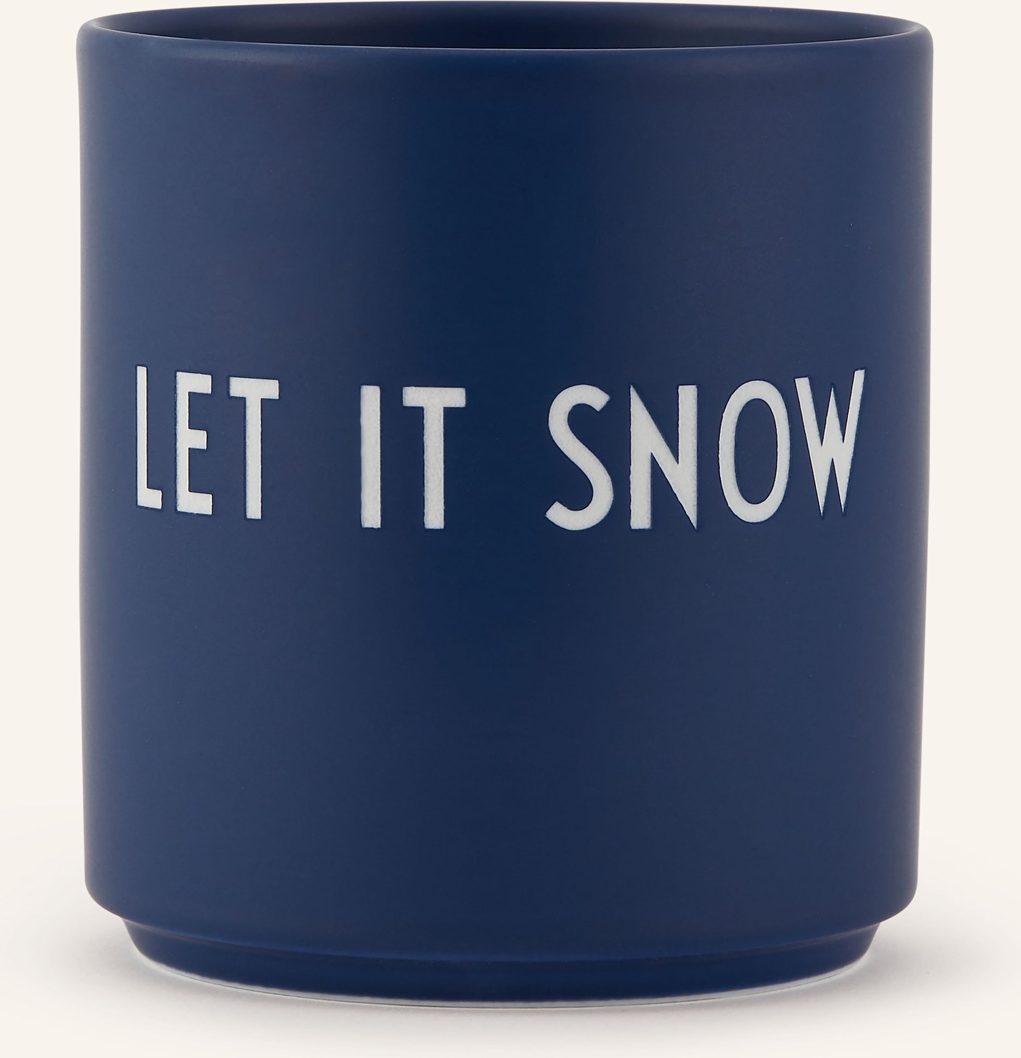 Design Letters Becher Let It Snow blau