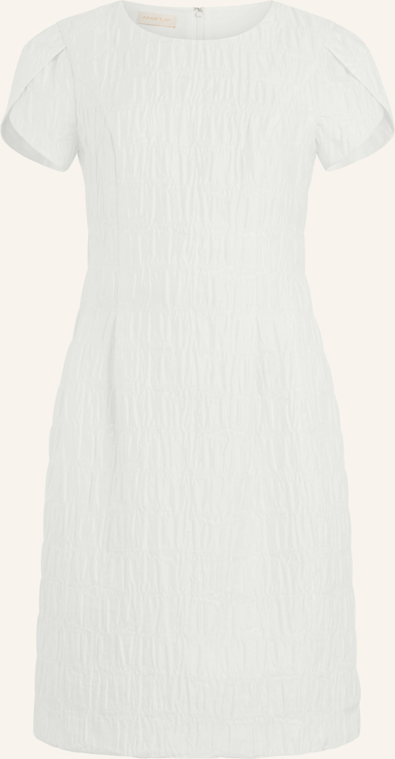 Thumbnail - Apart Kurzes Jacquardkleid weiss