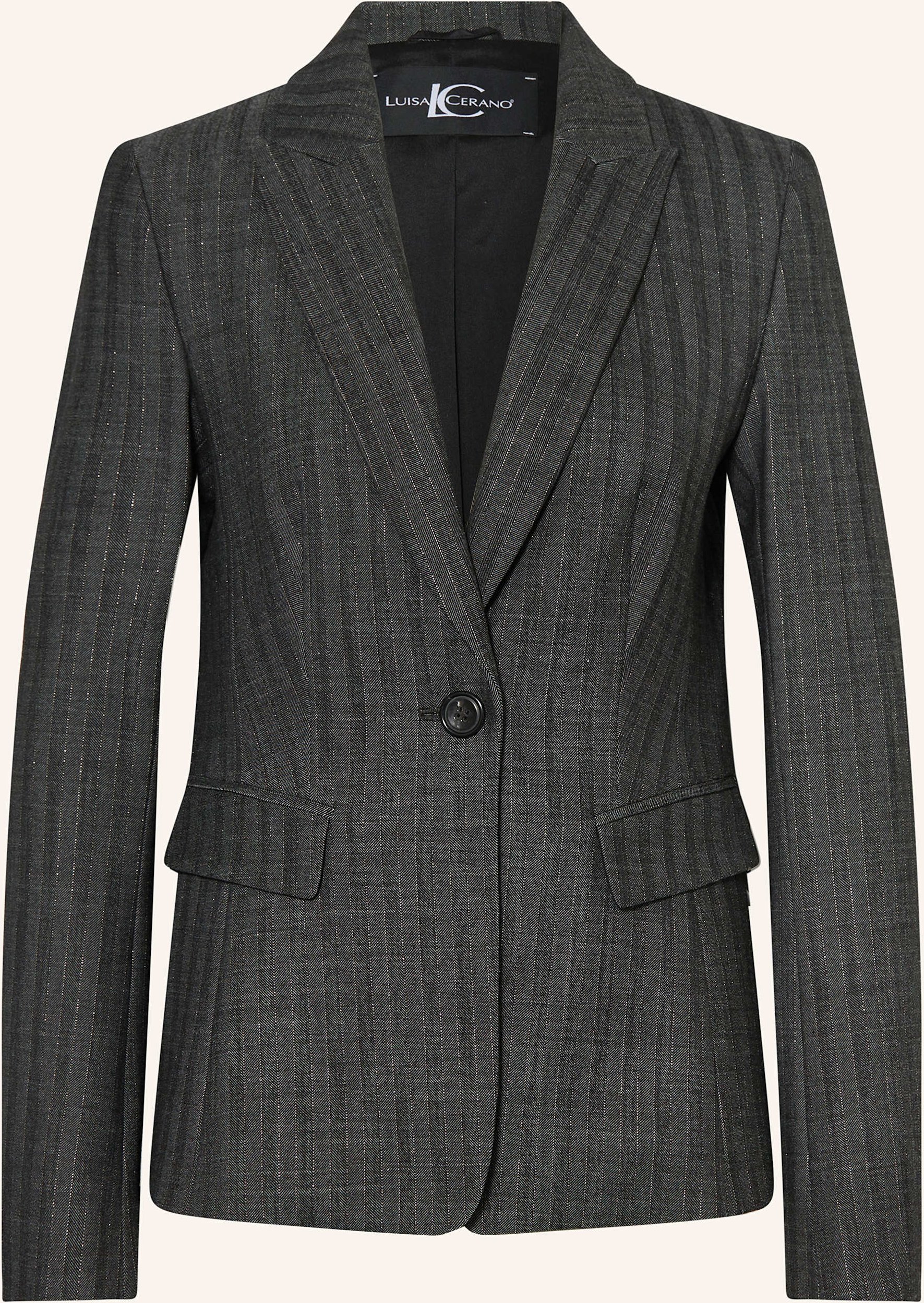 Luisa Cerano Blazer Mit Glitzergarn grau