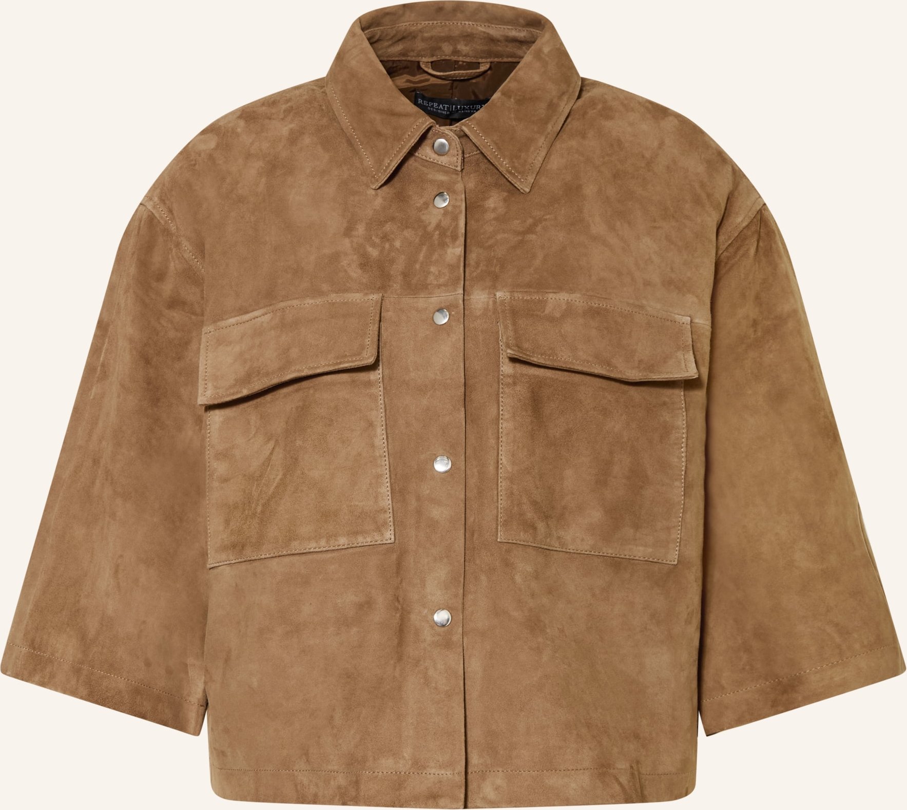 Repeat Lederjacke Mit 3/4-Arm braun